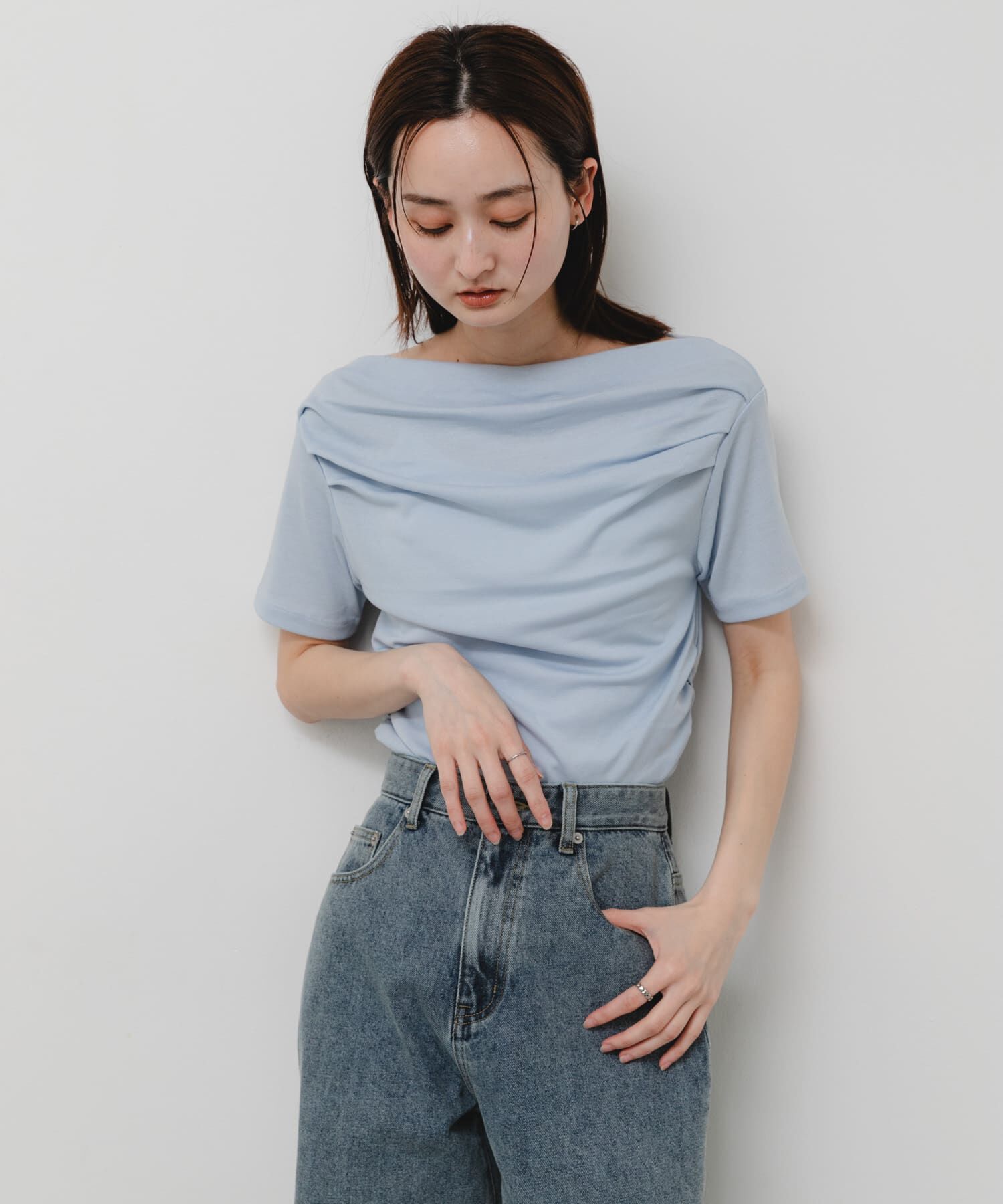 SENSE OF PLACE by URBAN RESEARCH「シアードレープトップ(半袖)」|Tシャツ・カットソー|