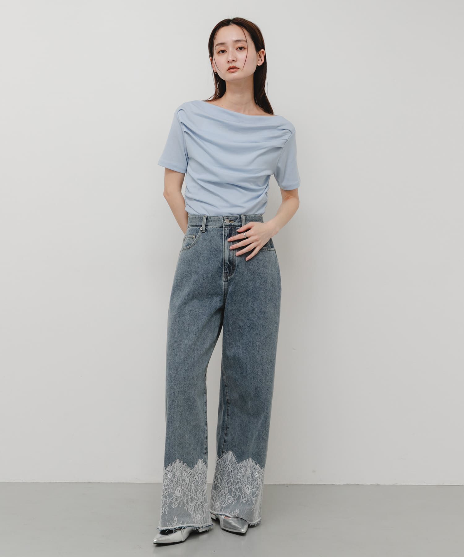 SENSE OF PLACE by URBAN RESEARCH「シアードレープトップ(半袖)」|Tシャツ・カットソー|
