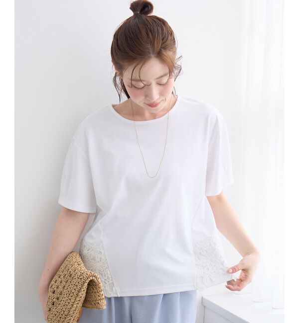  「サイドレースカットソー」|Tシャツ・カットソー|オフ
