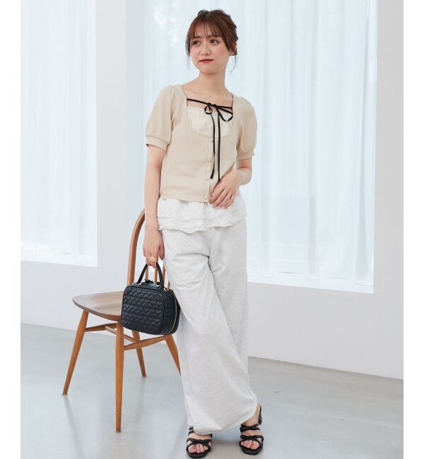  「フリルレイヤードスウェットパンツ」|その他|オートミール