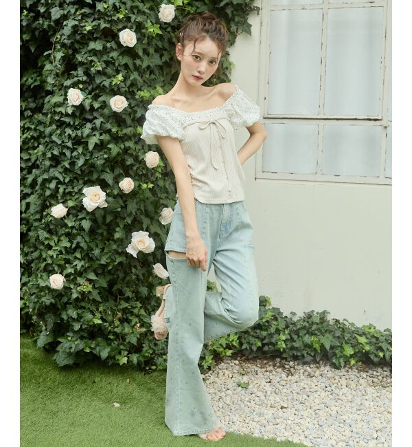  「2wayドッキング半袖トップス」|Tシャツ・カットソー|