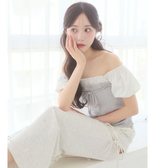  「2wayドッキング半袖トップス」|Tシャツ・カットソー|