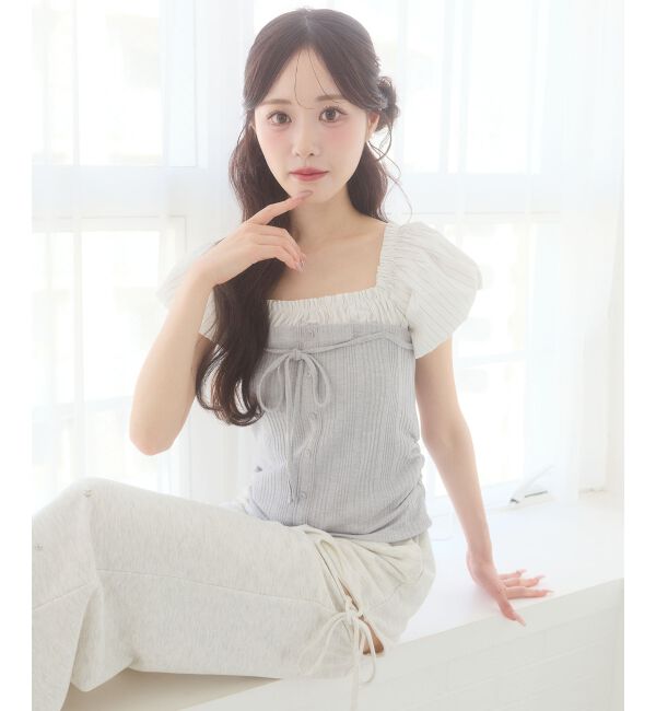  「2wayドッキング半袖トップス」|Tシャツ・カットソー|