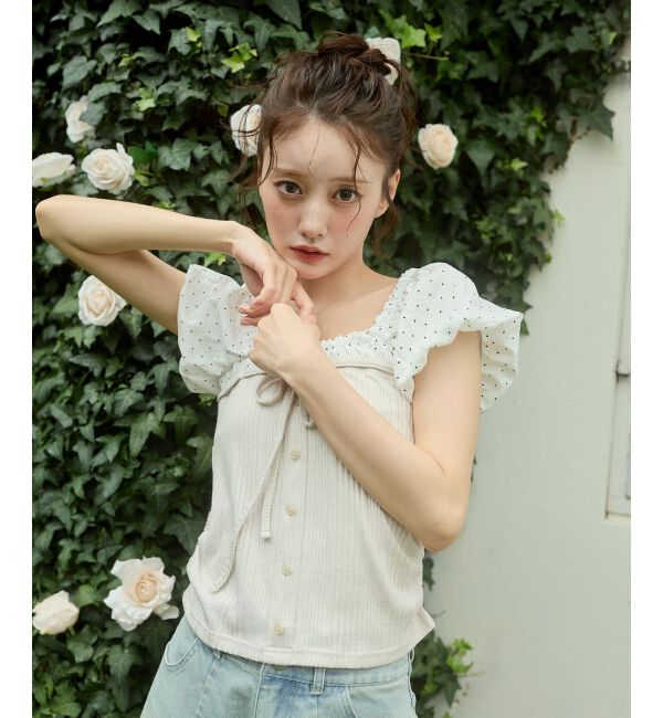  「2wayドッキング半袖トップス」|Tシャツ・カットソー|