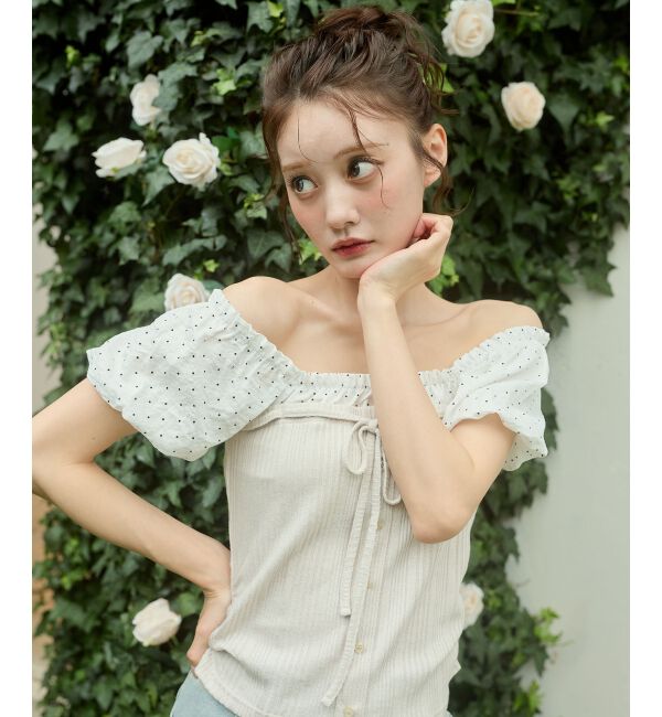  「2wayドッキング半袖トップス」|Tシャツ・カットソー|