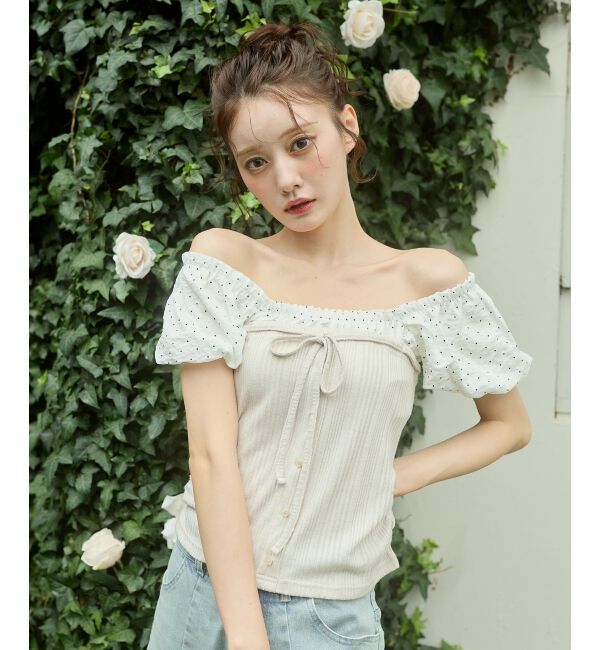  「2wayドッキング半袖トップス」|Tシャツ・カットソー|