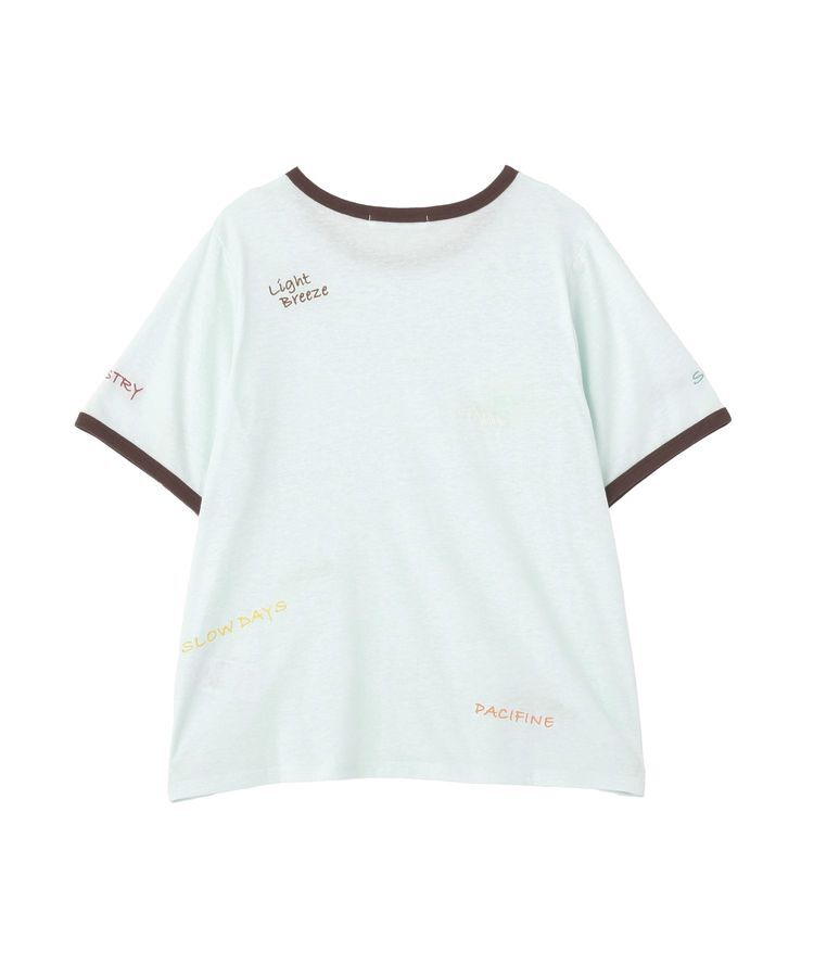 AMERICAN HOLIC「ランダムロゴ刺繍リンガーTシャツ」|Tシャツ・カットソー|