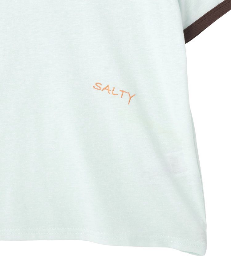 AMERICAN HOLIC「ランダムロゴ刺繍リンガーTシャツ」|Tシャツ・カットソー|