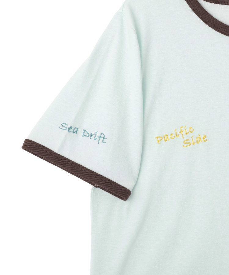 AMERICAN HOLIC「ランダムロゴ刺繍リンガーTシャツ」|Tシャツ・カットソー|