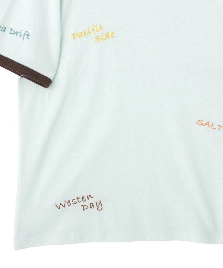 AMERICAN HOLIC「ランダムロゴ刺繍リンガーTシャツ」|Tシャツ・カットソー|