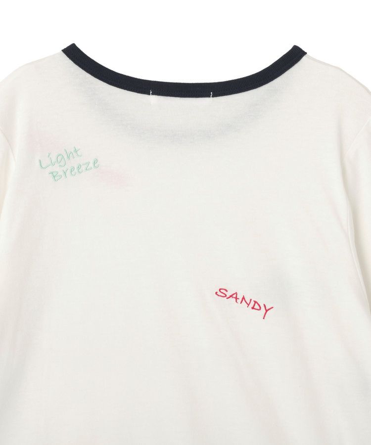 AMERICAN HOLIC「ランダムロゴ刺繍リンガーTシャツ」|Tシャツ・カットソー|