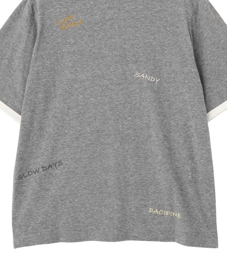 AMERICAN HOLIC「ランダムロゴ刺繍リンガーTシャツ」|Tシャツ・カットソー|