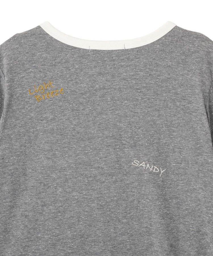 AMERICAN HOLIC「ランダムロゴ刺繍リンガーTシャツ」|Tシャツ・カットソー|