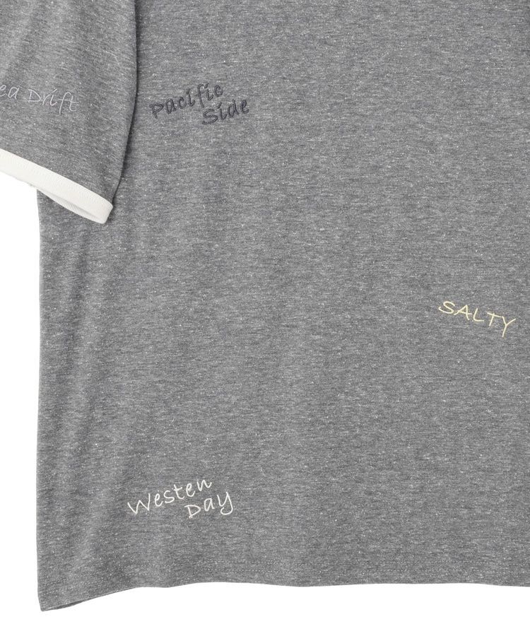 AMERICAN HOLIC「ランダムロゴ刺繍リンガーTシャツ」|Tシャツ・カットソー|