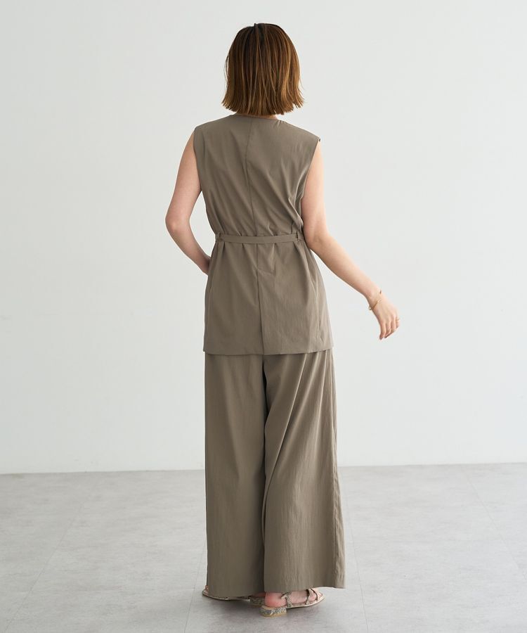 YECCA VECCA「ドライタッチウエストベルトジレ」|ベスト・ジレ|