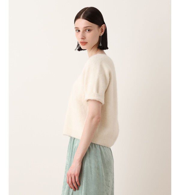 allureville「WEB ルミネ別注 カシミヤブレンドファー加工半袖プルオーバー」|ニット・セーター|