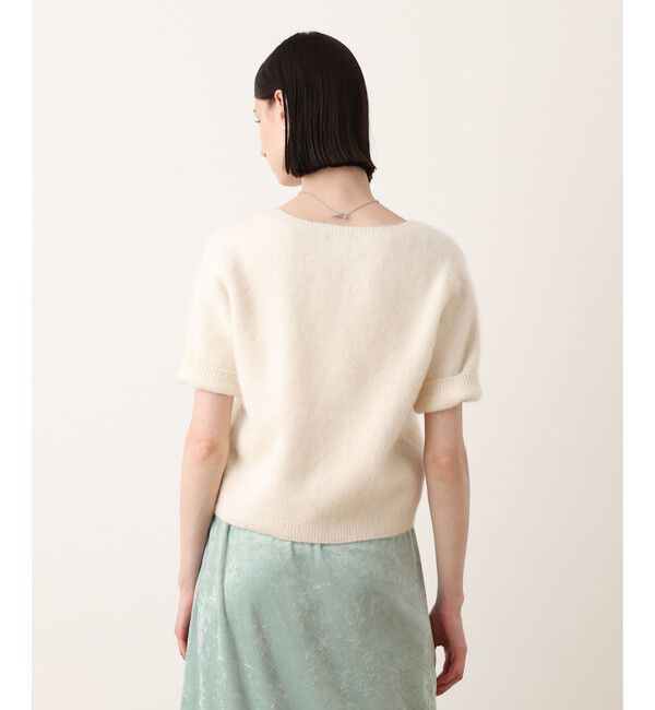 allureville「WEB ルミネ別注 カシミヤブレンドファー加工半袖プルオーバー」|ニット・セーター|