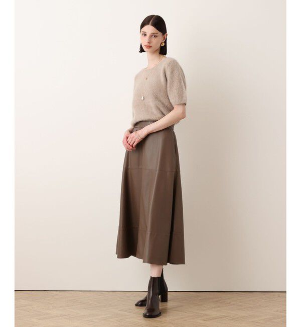 allureville「WEB ルミネ別注 カシミヤブレンドファー加工半袖プルオーバー」|ニット・セーター|