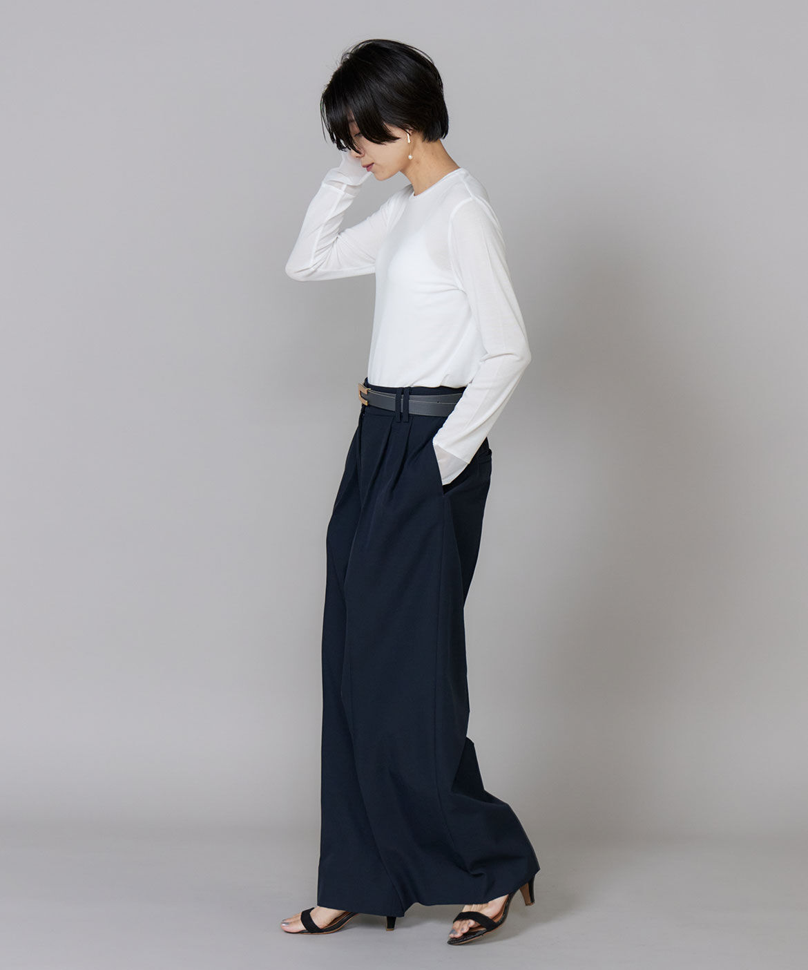 INED「ﾂｰﾀｯｸﾜｲﾄﾞﾁﾉﾊﾟﾝﾂ| 脚長効果抜群､すっきり魅せる洗練ﾜ  」|その他|