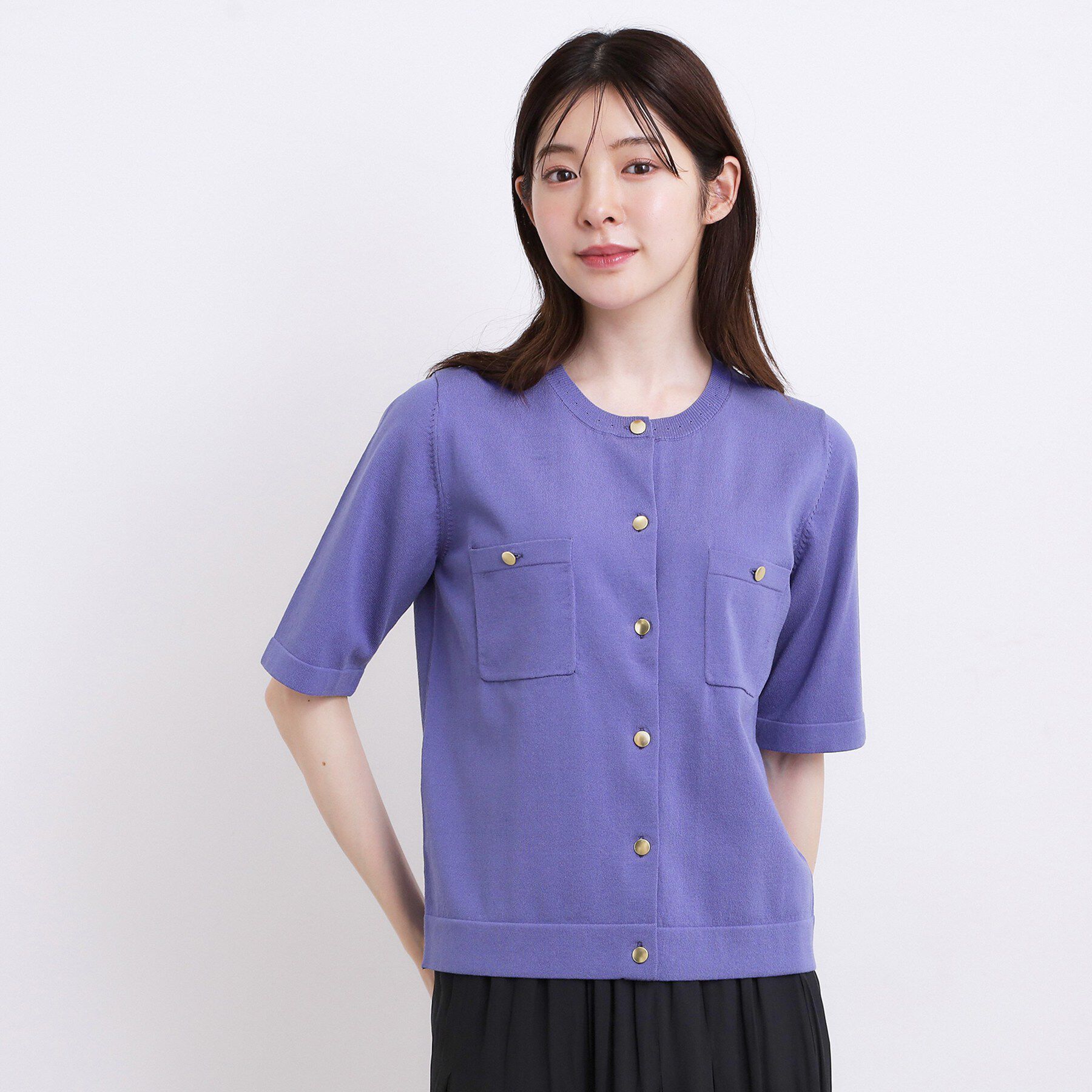 grove「【ひんやり・UV・洗濯機◎】上品コットン混カーディガン」|カーディガン|