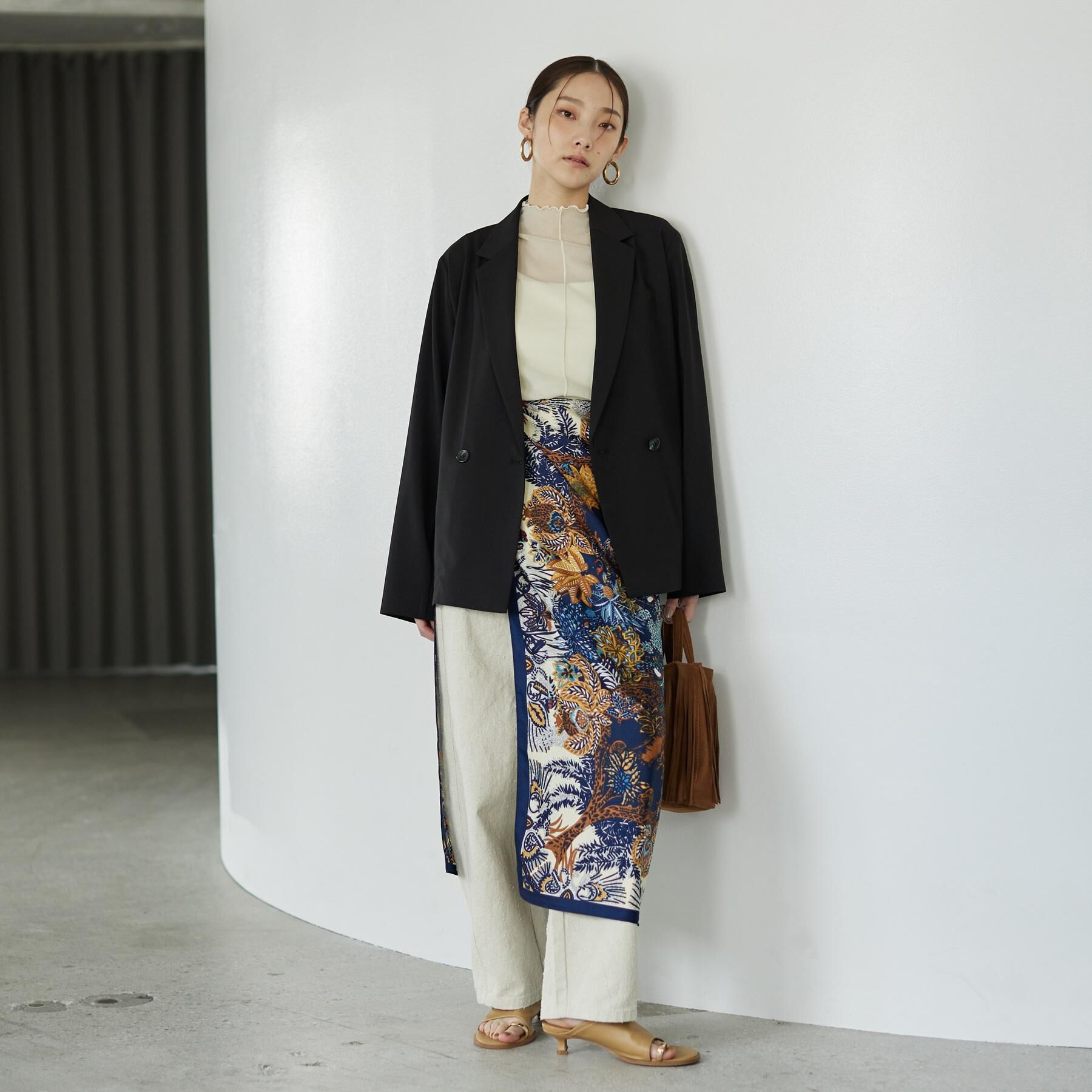 GALLEST「Comfy SET UP｜ダブルブレストイージージャケット【セットアップ対応／通勤／カセット服／接触」|テーラードジャケット|