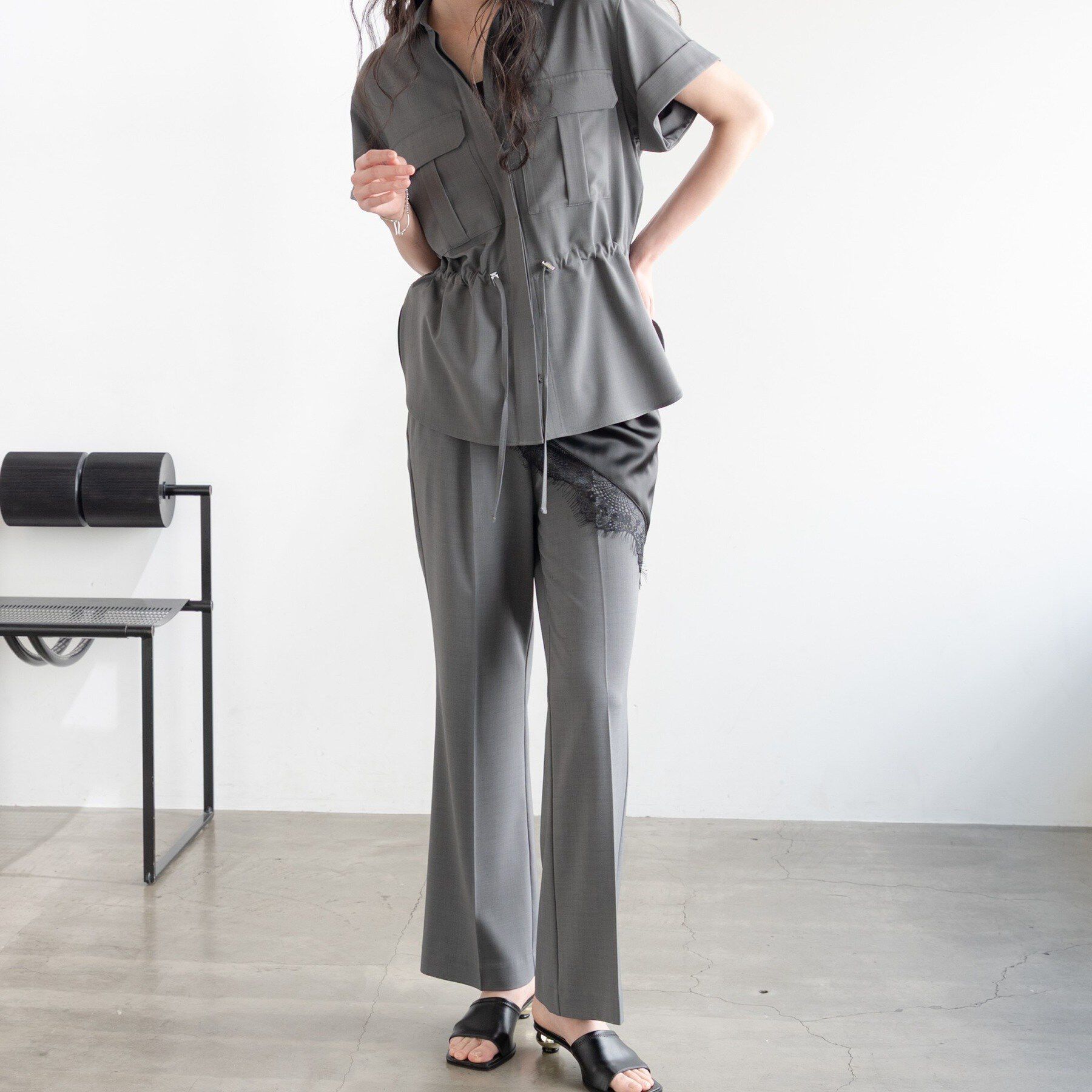 GALLEST「Comfy SET UP｜ストレートフレアパンツ【セットアップ対応／通勤／カセット服／接触冷感／UV」|その他|