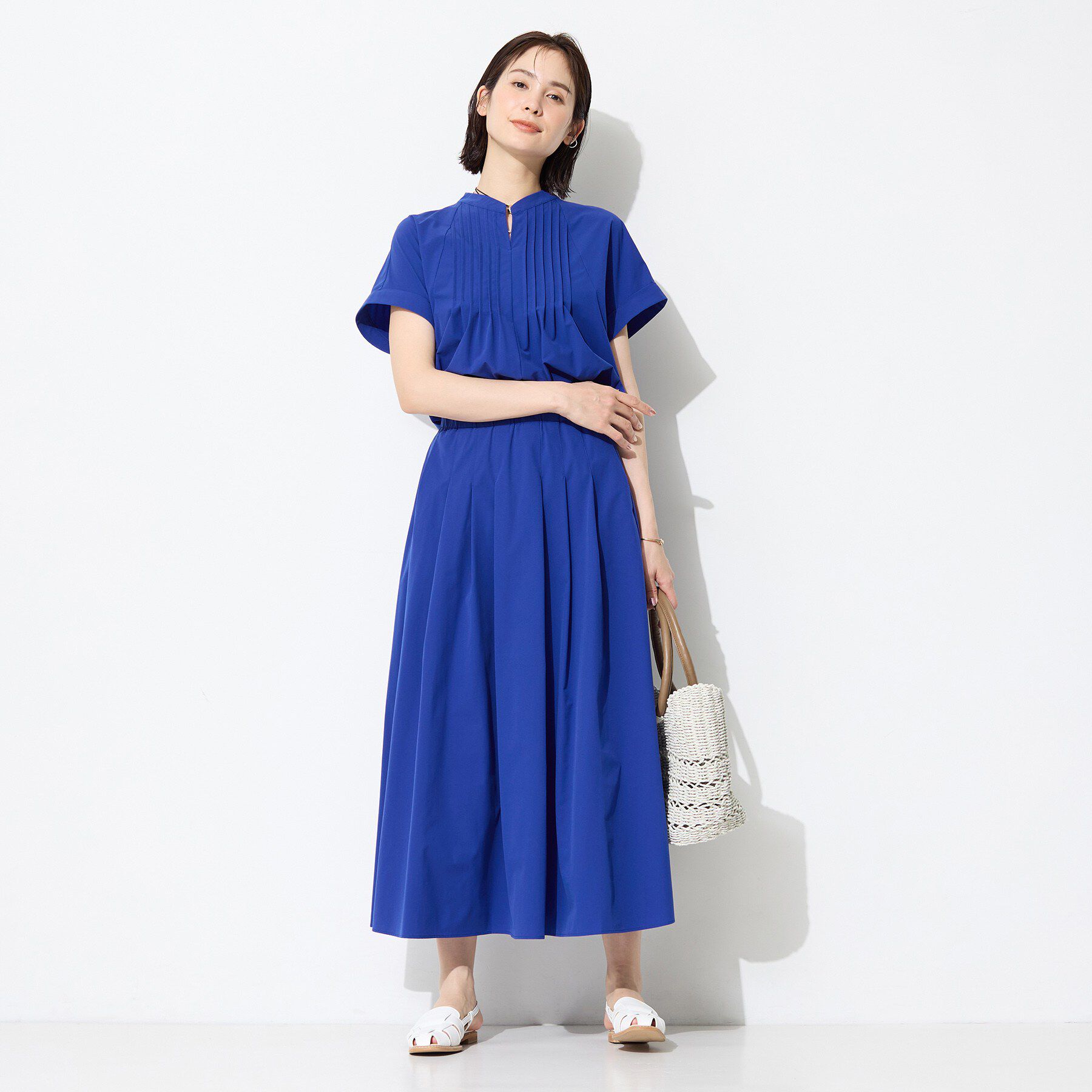 INDIVI「【撥水／UVケア／SETUP可能】軽量タックスキッパーブラウス」|シャツ・ブラウス|
