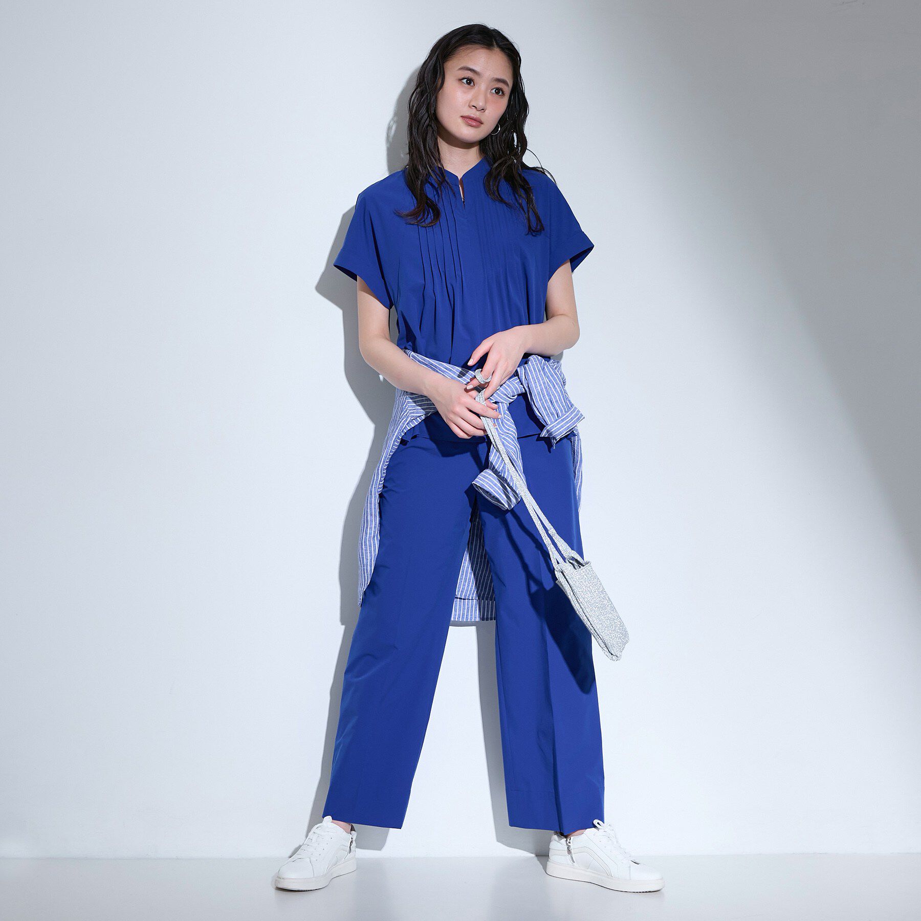 INDIVI「【撥水／UVケア／SETUP可能】軽量タックスキッパーブラウス」|シャツ・ブラウス|