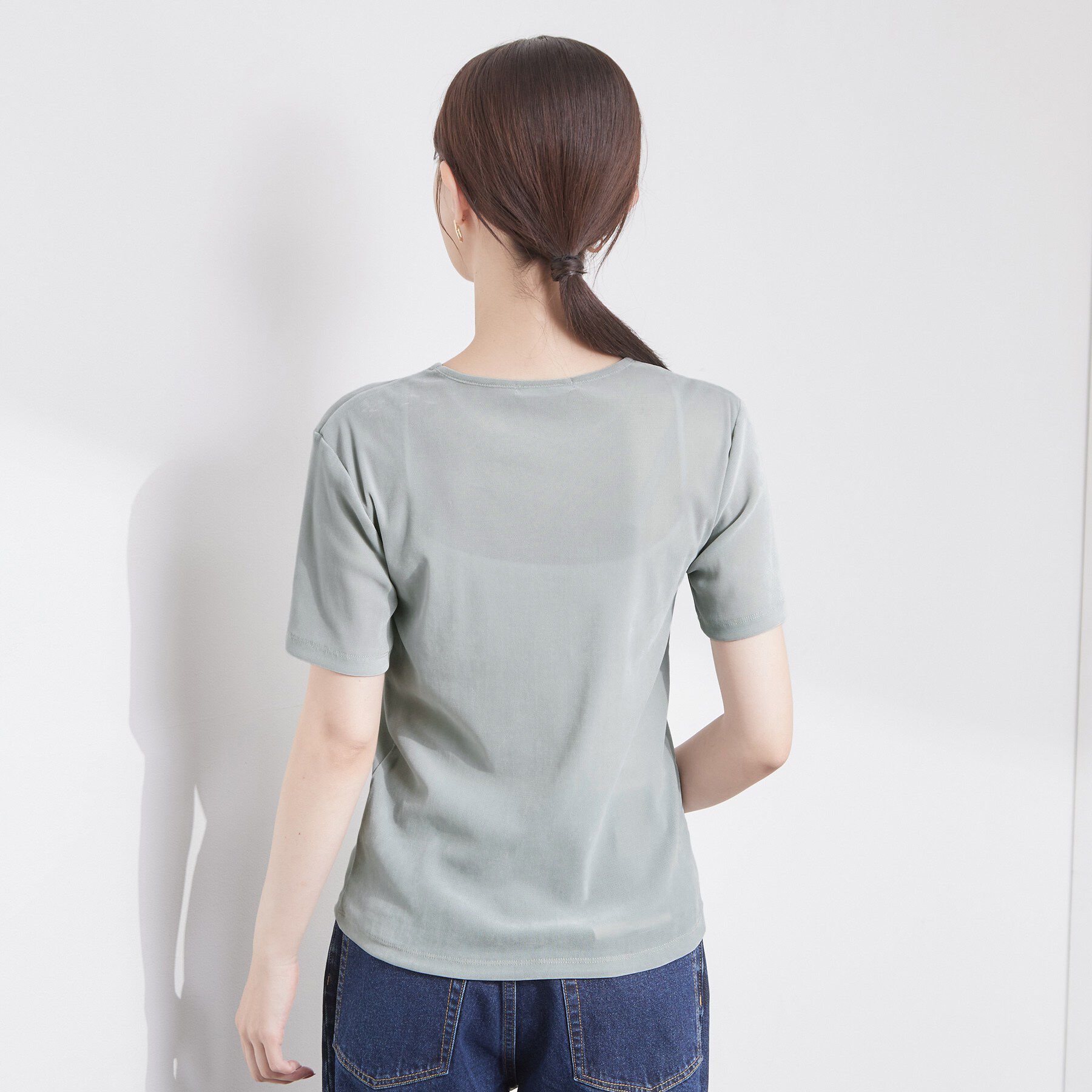 OPAQUE.CLIP「フロッキーチュールカットソー【洗濯機OK】」|Tシャツ・カットソー|