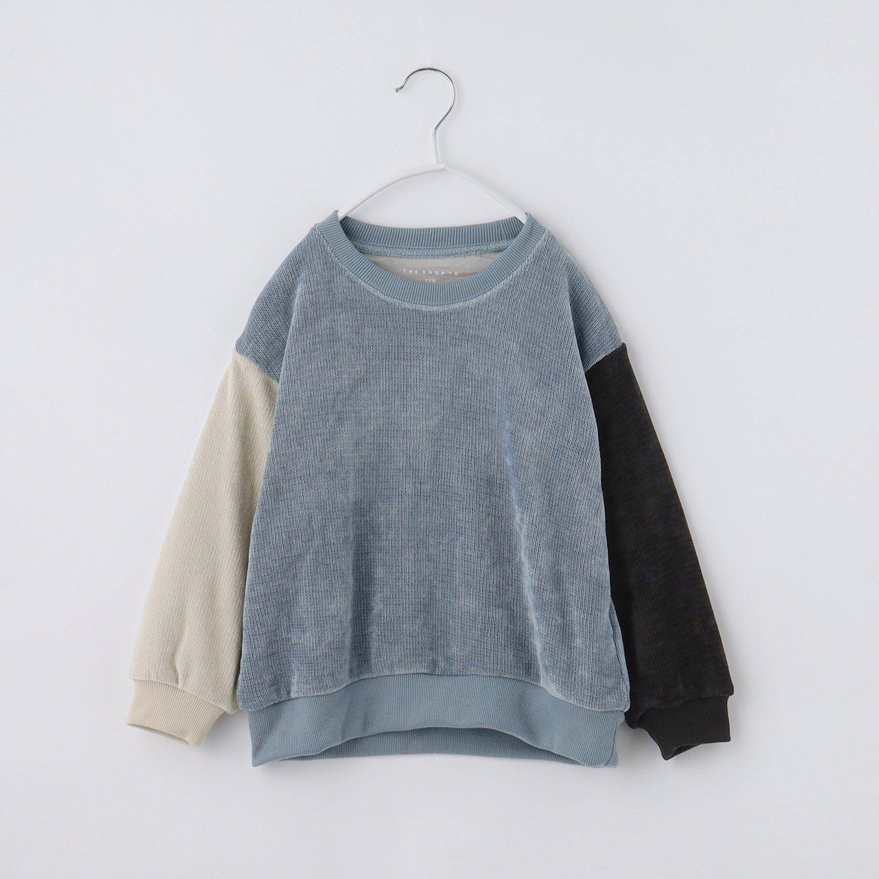 THE SHOP TK「【110-160】ベロアモールプルオーバー」|Tシャツ・カットソー|ブルー(591)