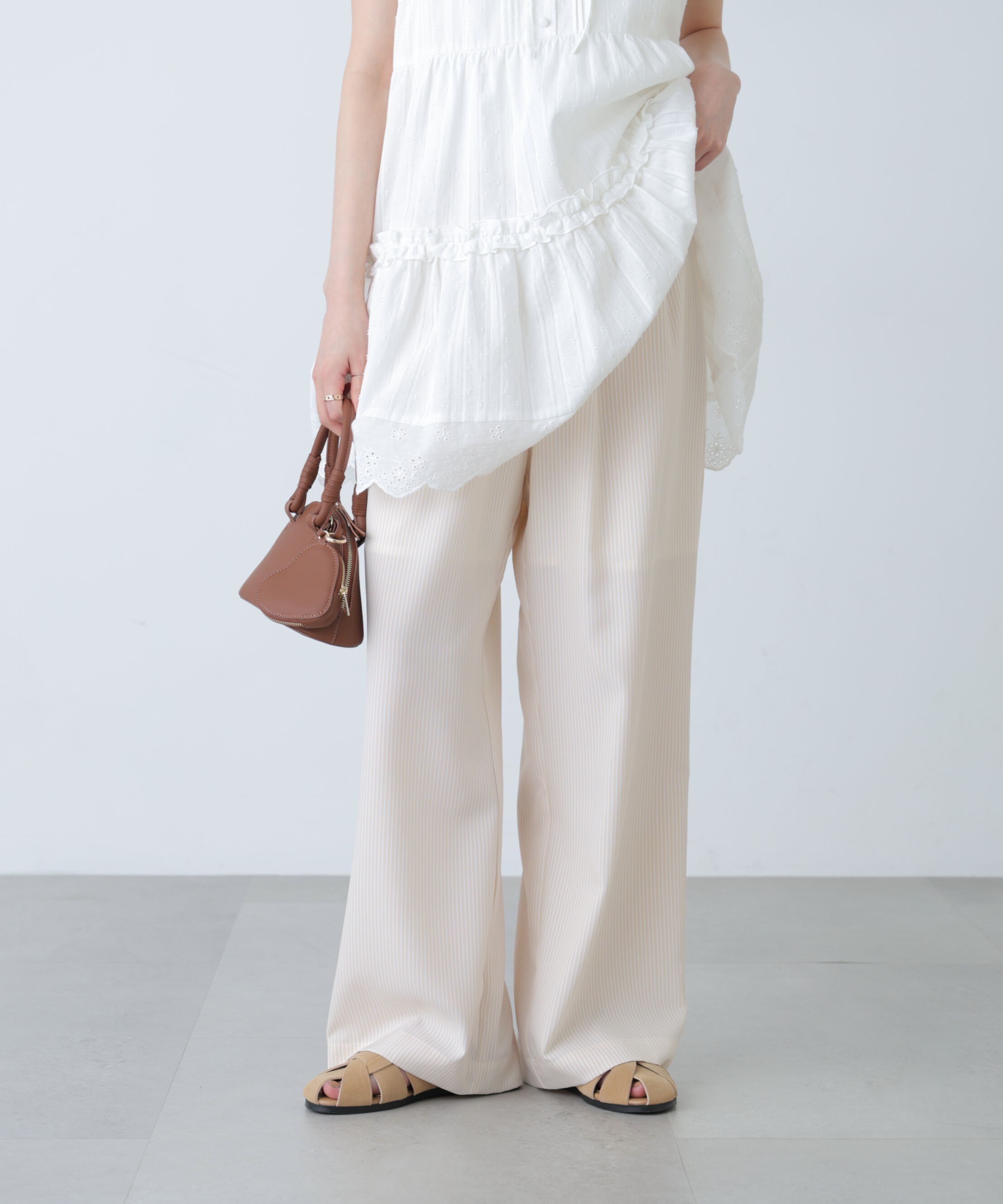  「ウエストドッキングストライプイージーパンツ」|その他|