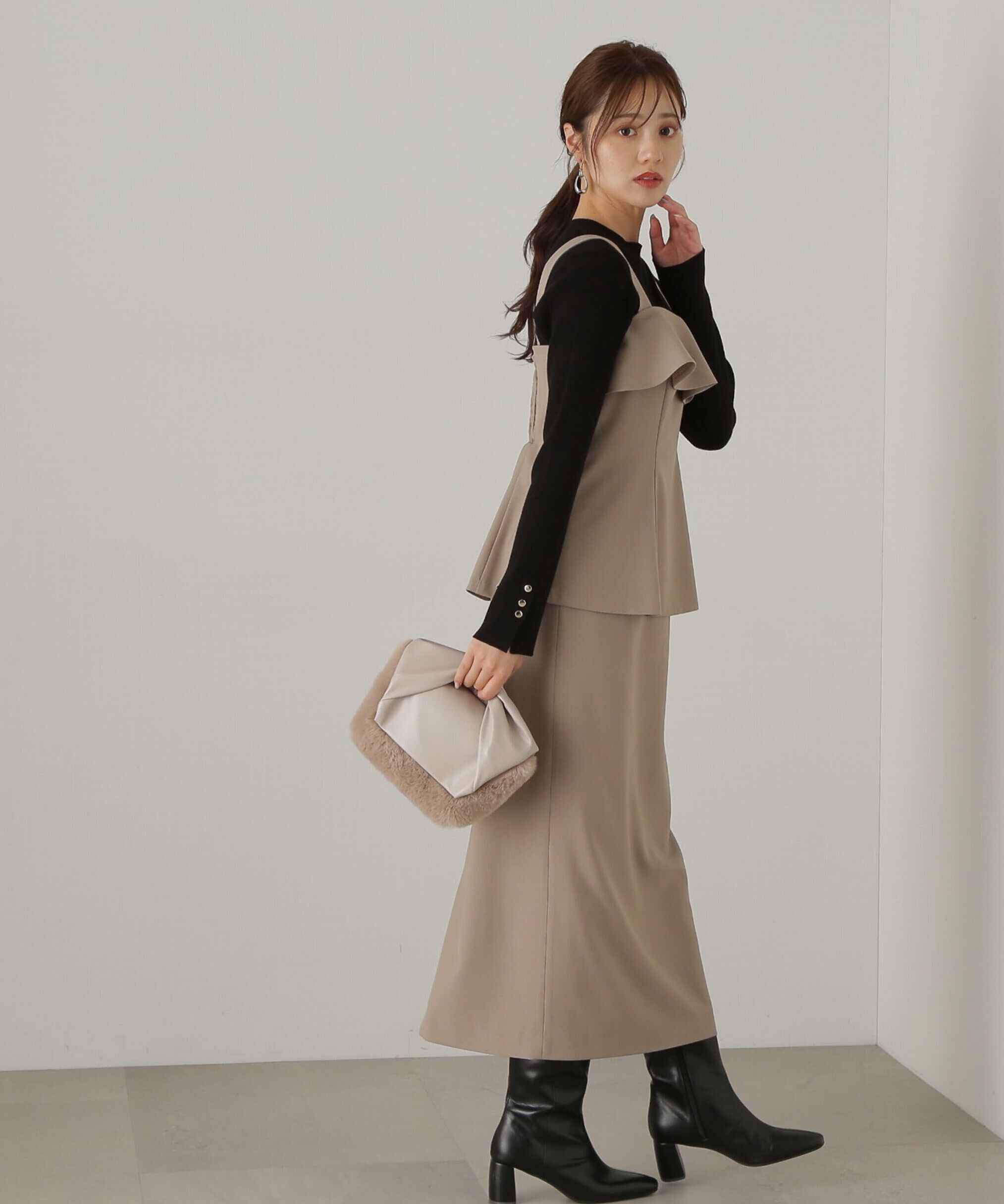 PROPORTION BODY DRESSING「ペプラムタイトジャンスカ　24AW」|ワンピース|