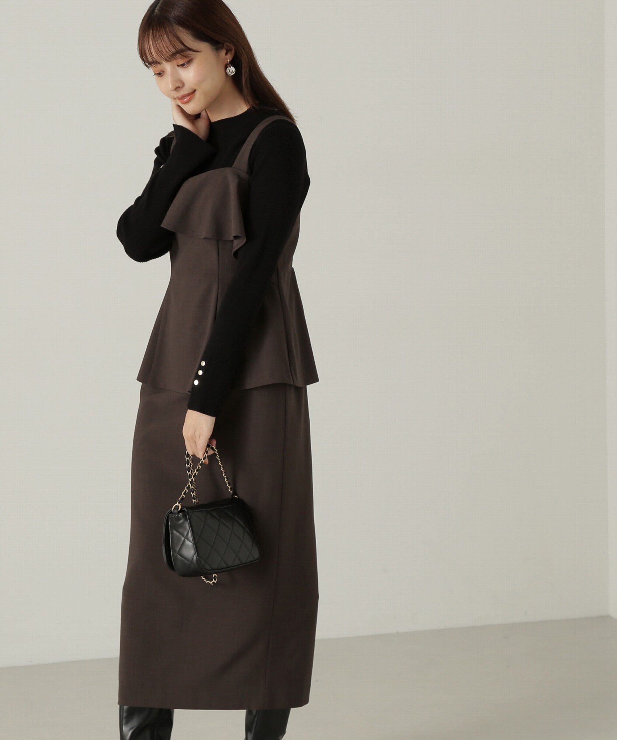 PROPORTION BODY DRESSING「ペプラムタイトジャンスカ　24AW」|ワンピース|