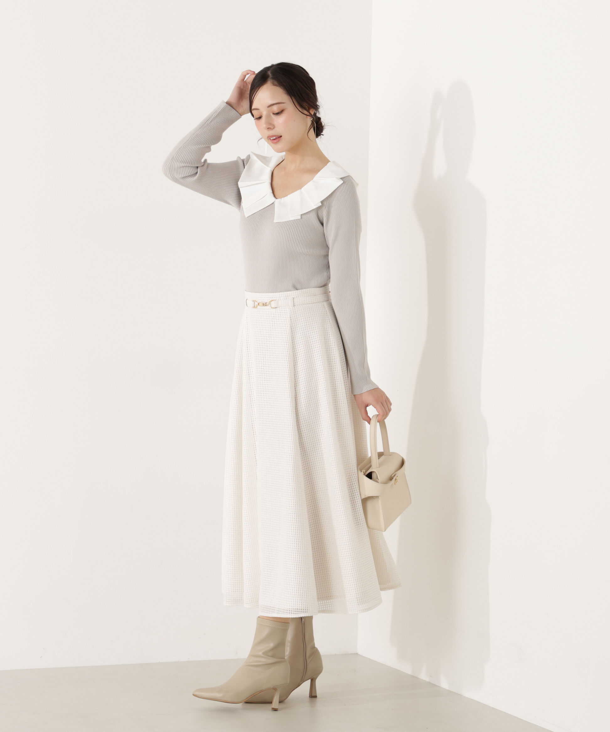 PROPORTION BODY DRESSING「ラッフルカラーニットトップス」|ニット・セーター|