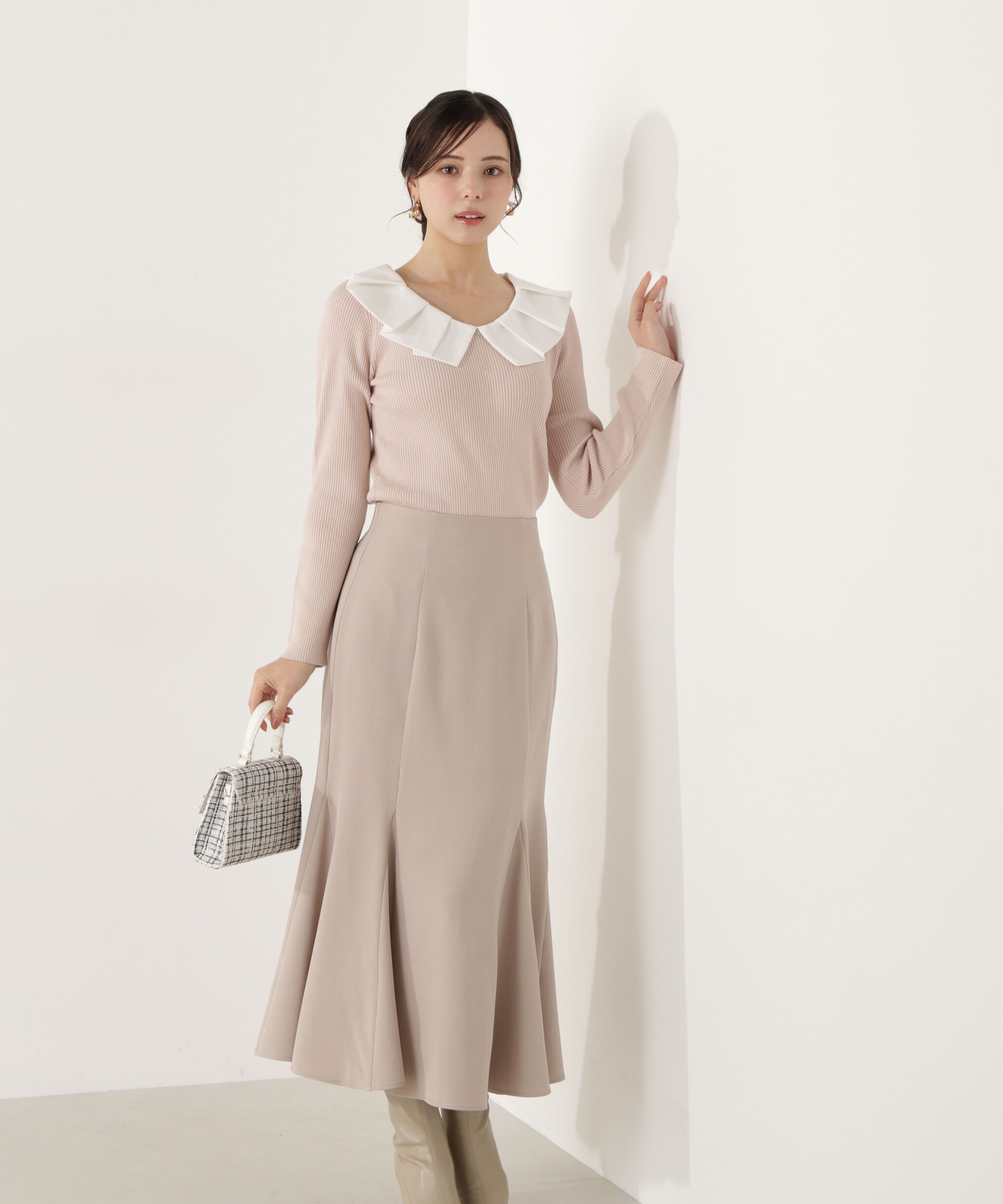 PROPORTION BODY DRESSING「ラッフルカラーニットトップス」|ニット・セーター|