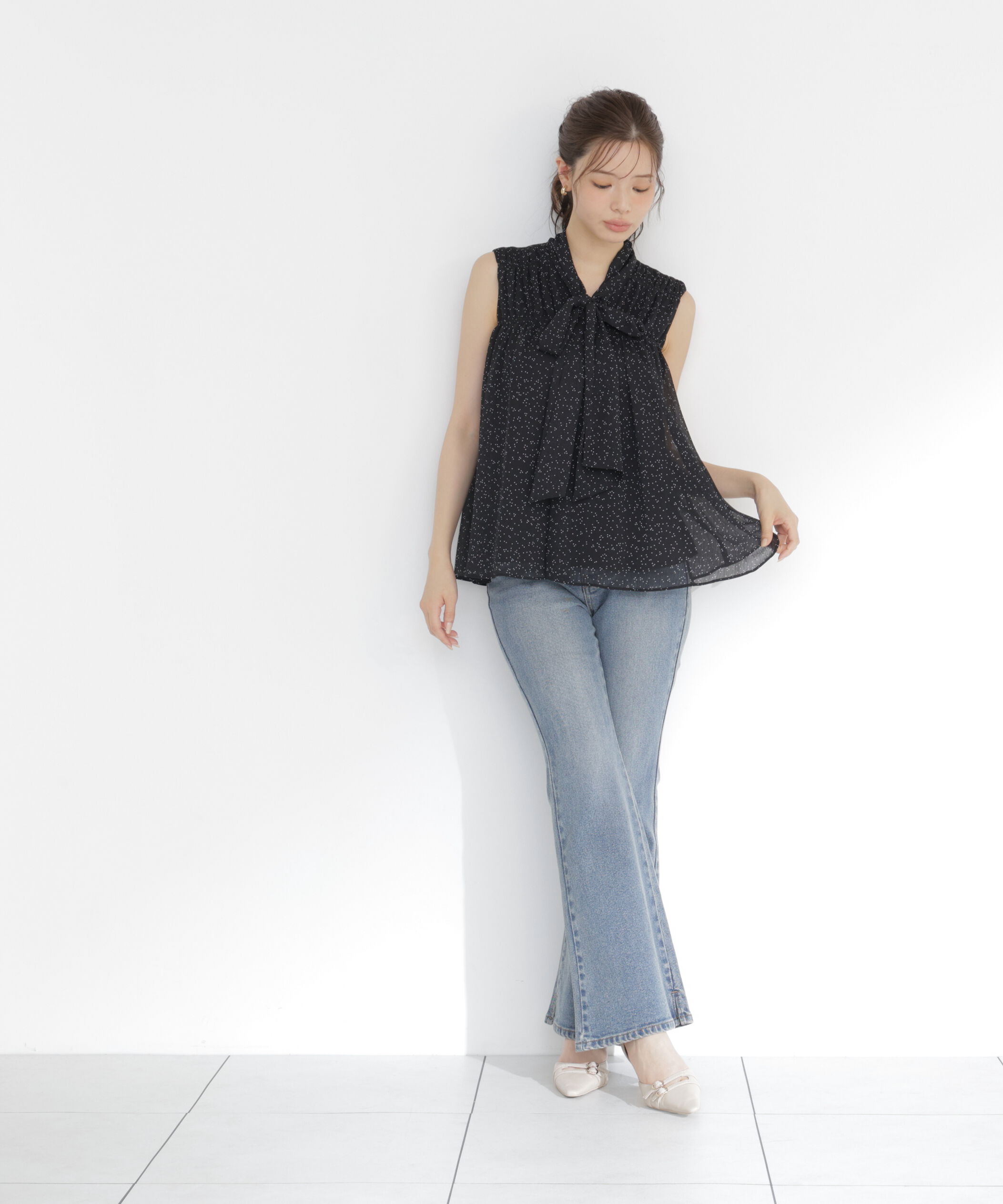 PROPORTION BODY DRESSING「ボウタイシャーリングブラウス」|シャツ・ブラウス|