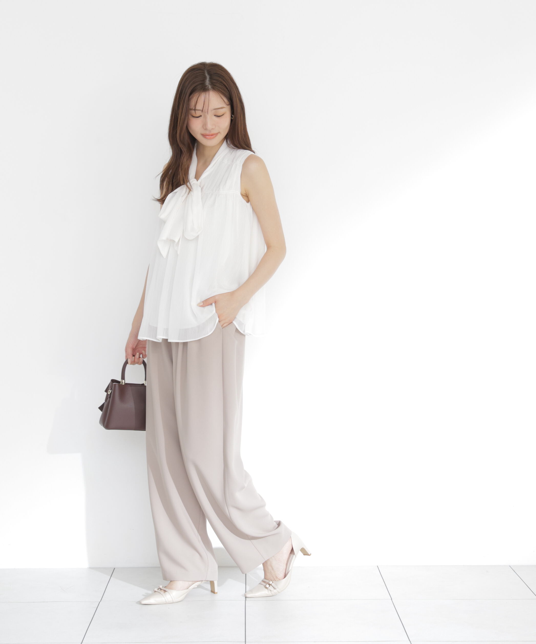 PROPORTION BODY DRESSING「ボウタイシャーリングブラウス」|シャツ・ブラウス|