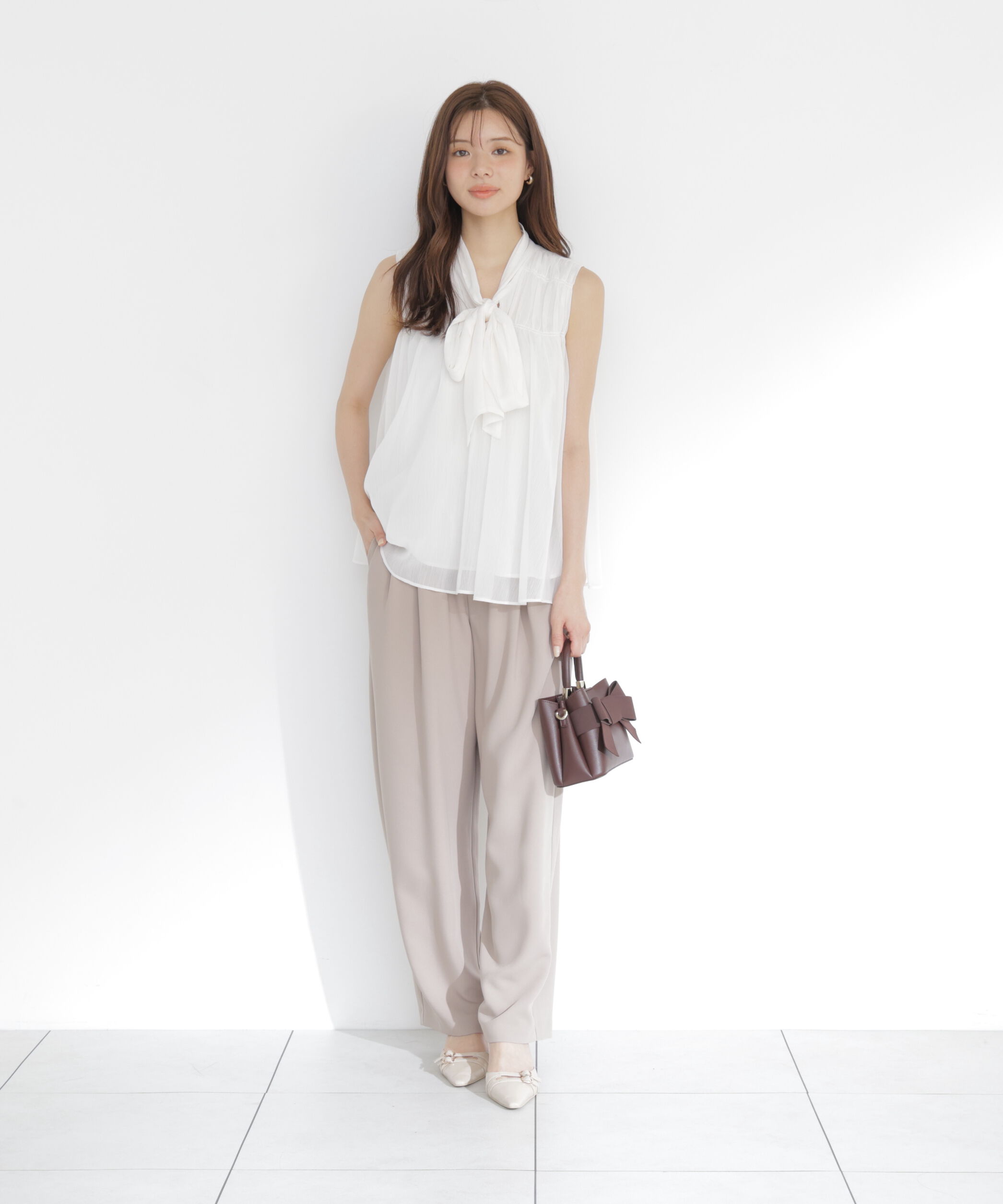 PROPORTION BODY DRESSING「ボウタイシャーリングブラウス」|シャツ・ブラウス|