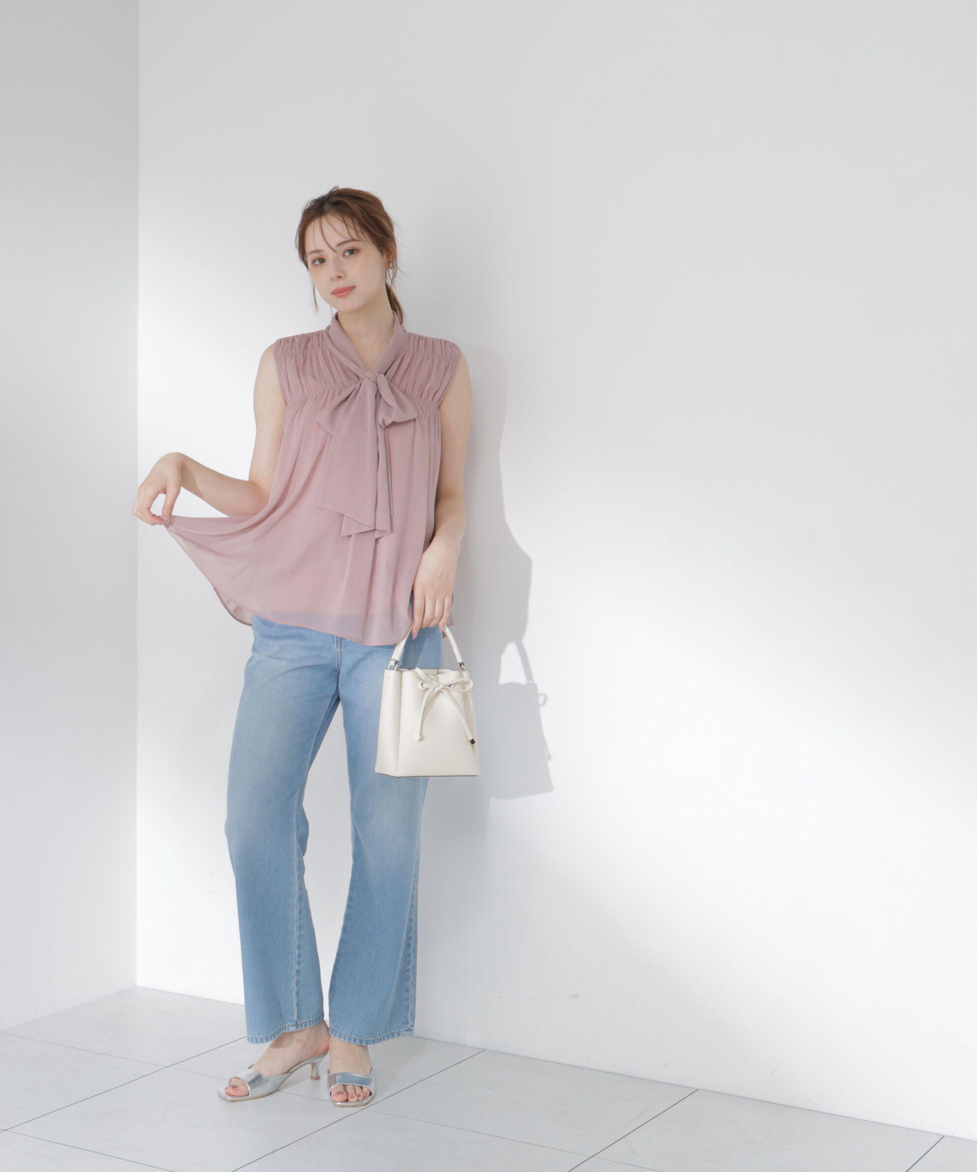 PROPORTION BODY DRESSING「ボウタイシャーリングブラウス」|シャツ・ブラウス|