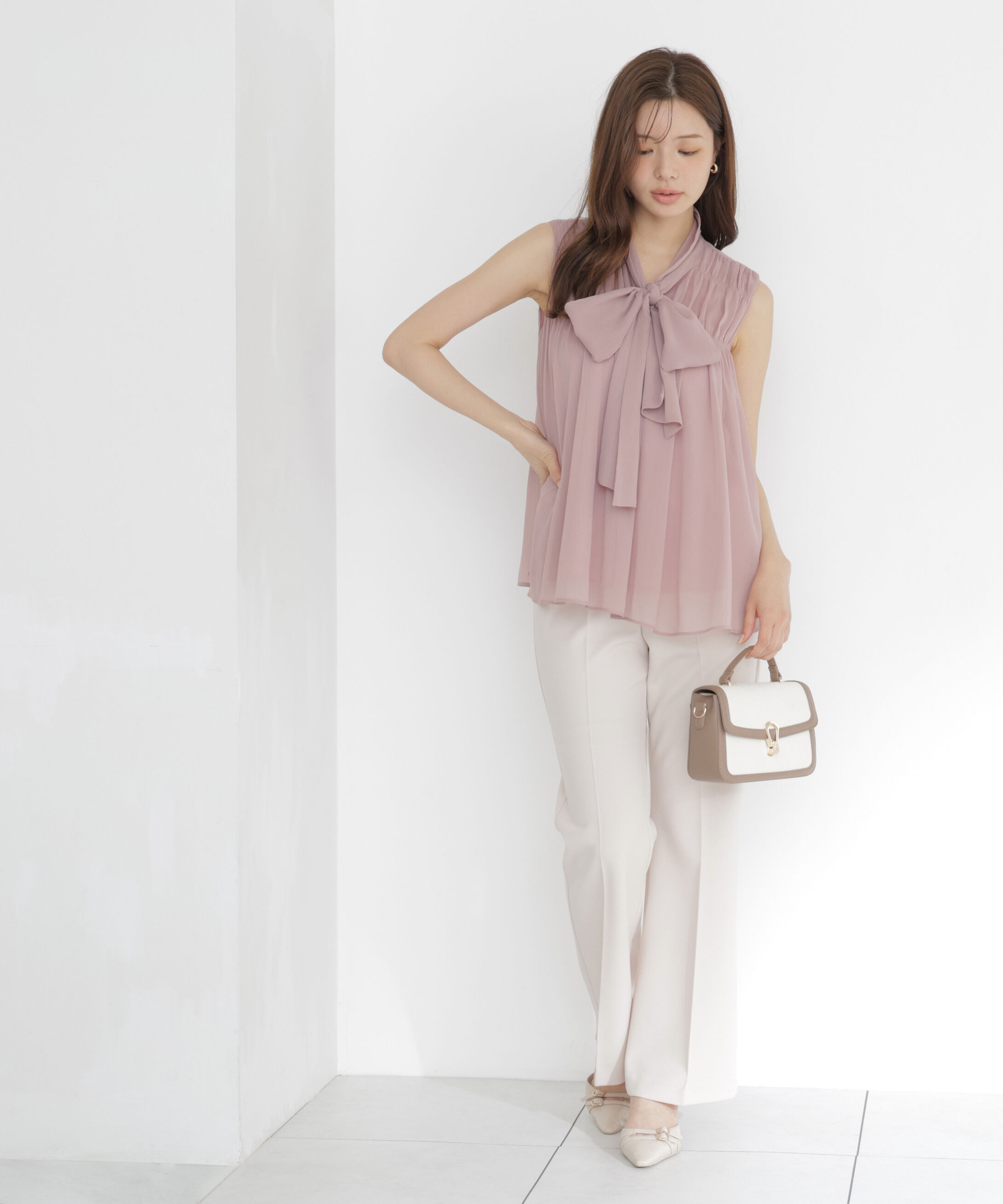 PROPORTION BODY DRESSING「ボウタイシャーリングブラウス」|シャツ・ブラウス|