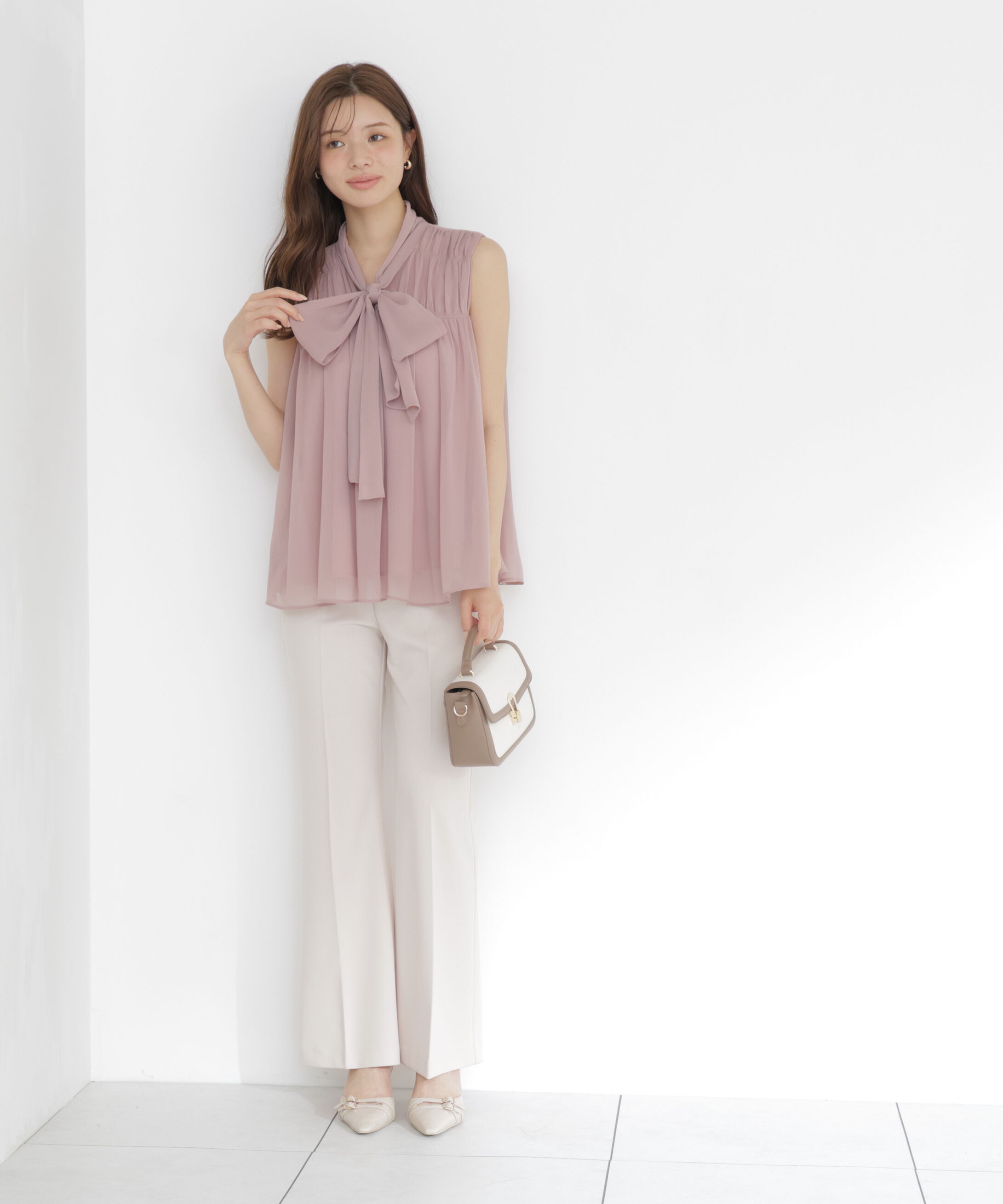 PROPORTION BODY DRESSING「ボウタイシャーリングブラウス」|シャツ・ブラウス|