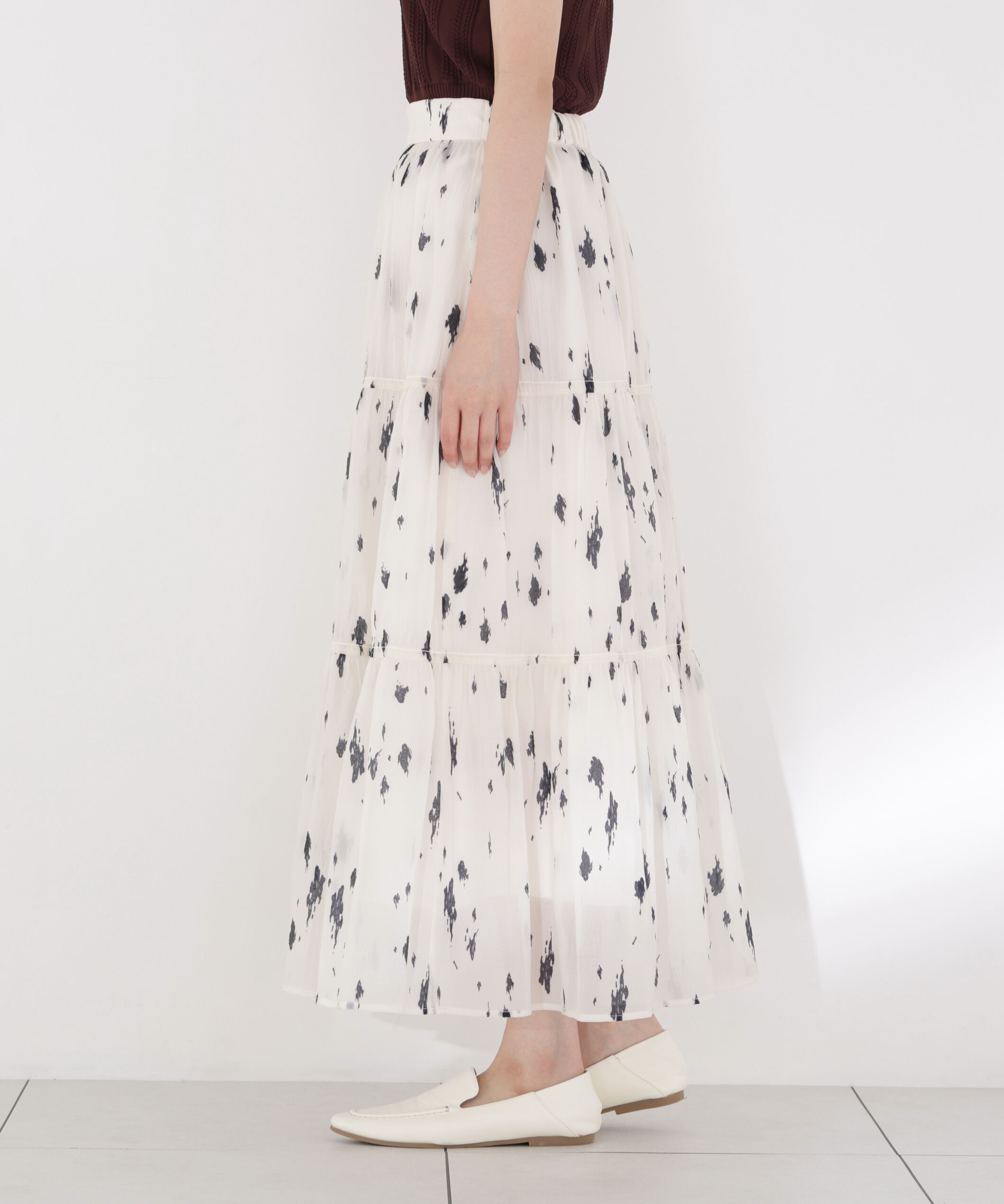 PROPORTION BODY DRESSING「楊柳加工ティアードスカート」|スカート|