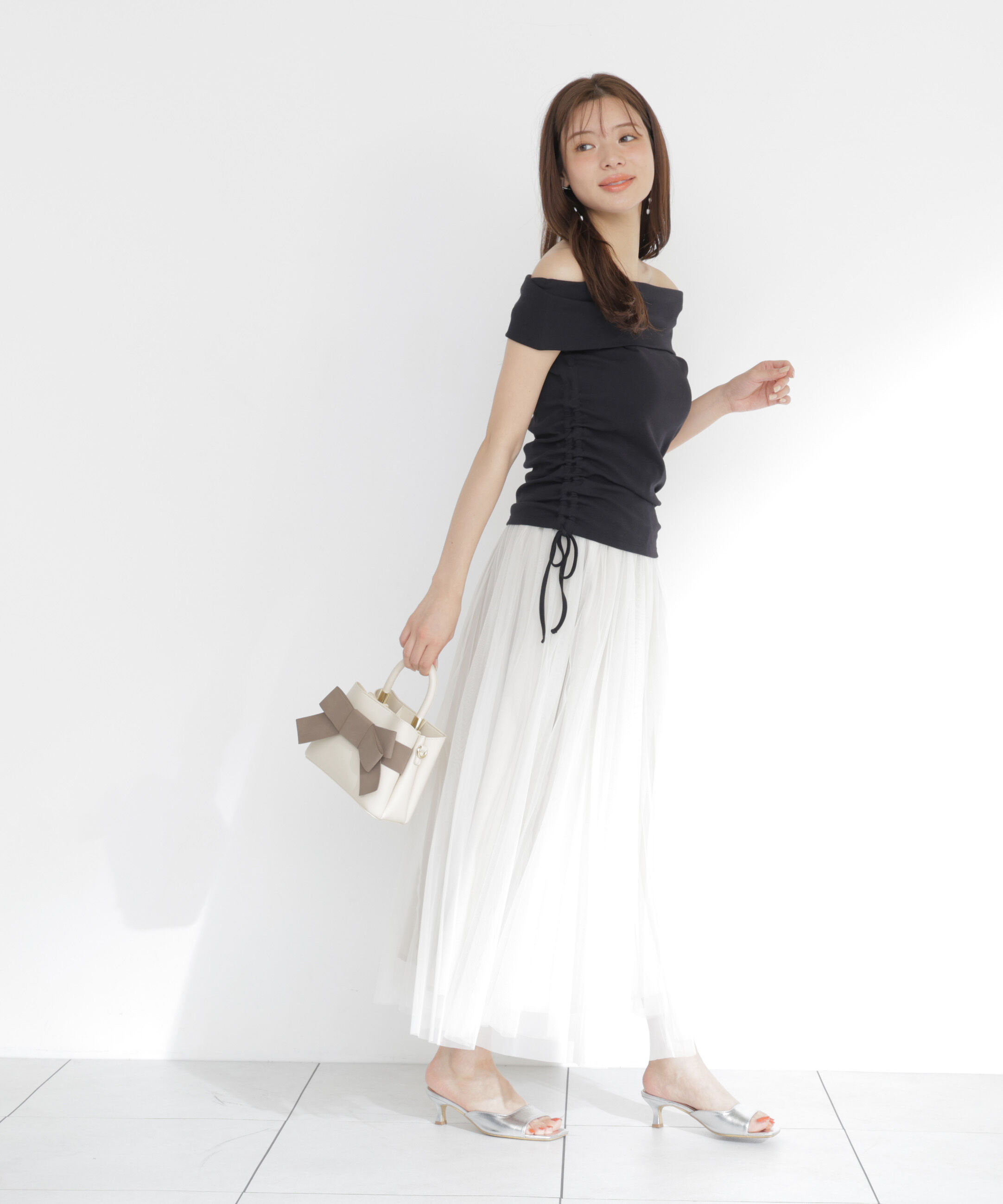 PROPORTION BODY DRESSING「＜EDIT COLOGNE＞リボン付きチュールスカート」|スカート|