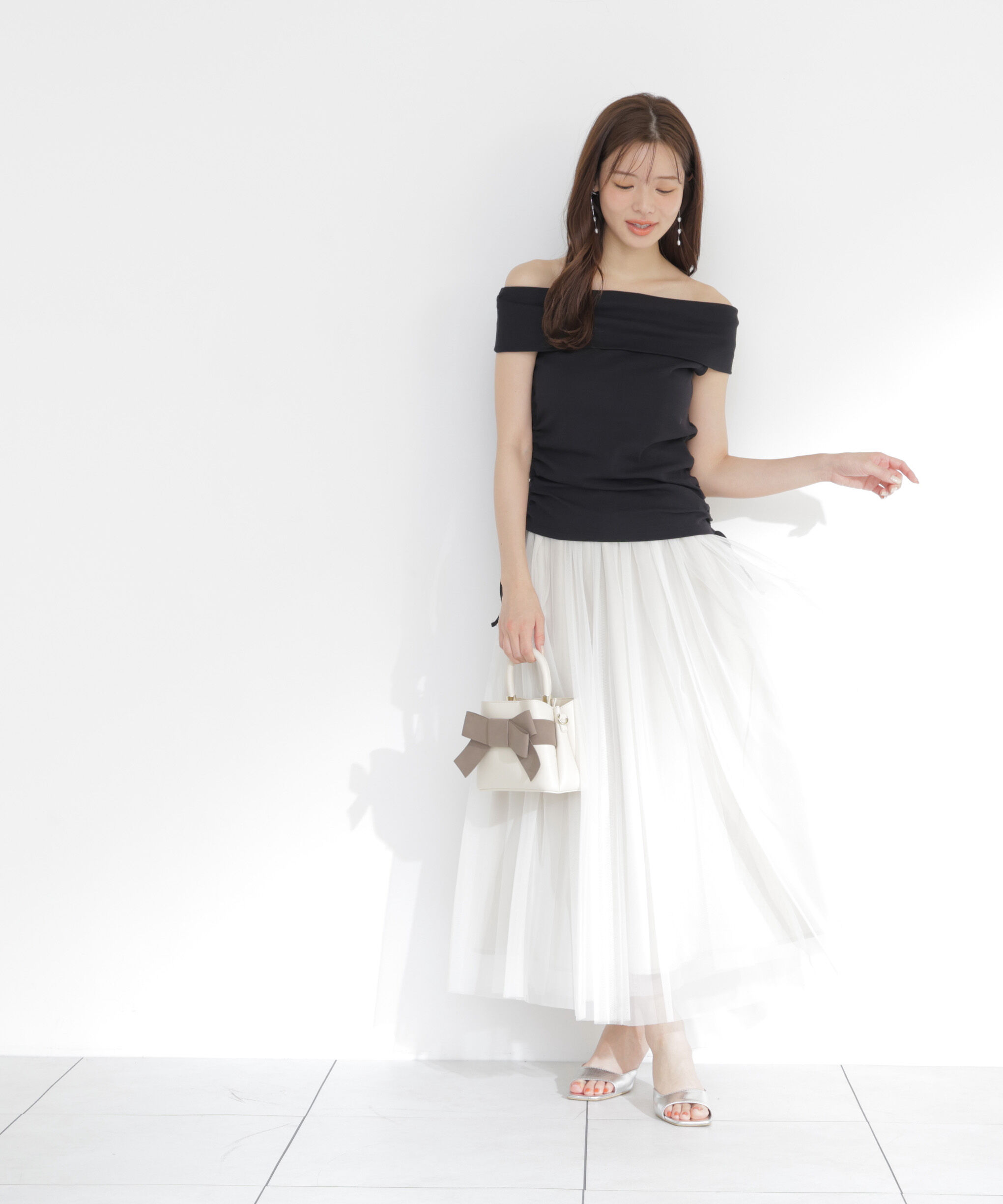 PROPORTION BODY DRESSING「＜EDIT COLOGNE＞リボン付きチュールスカート」|スカート|