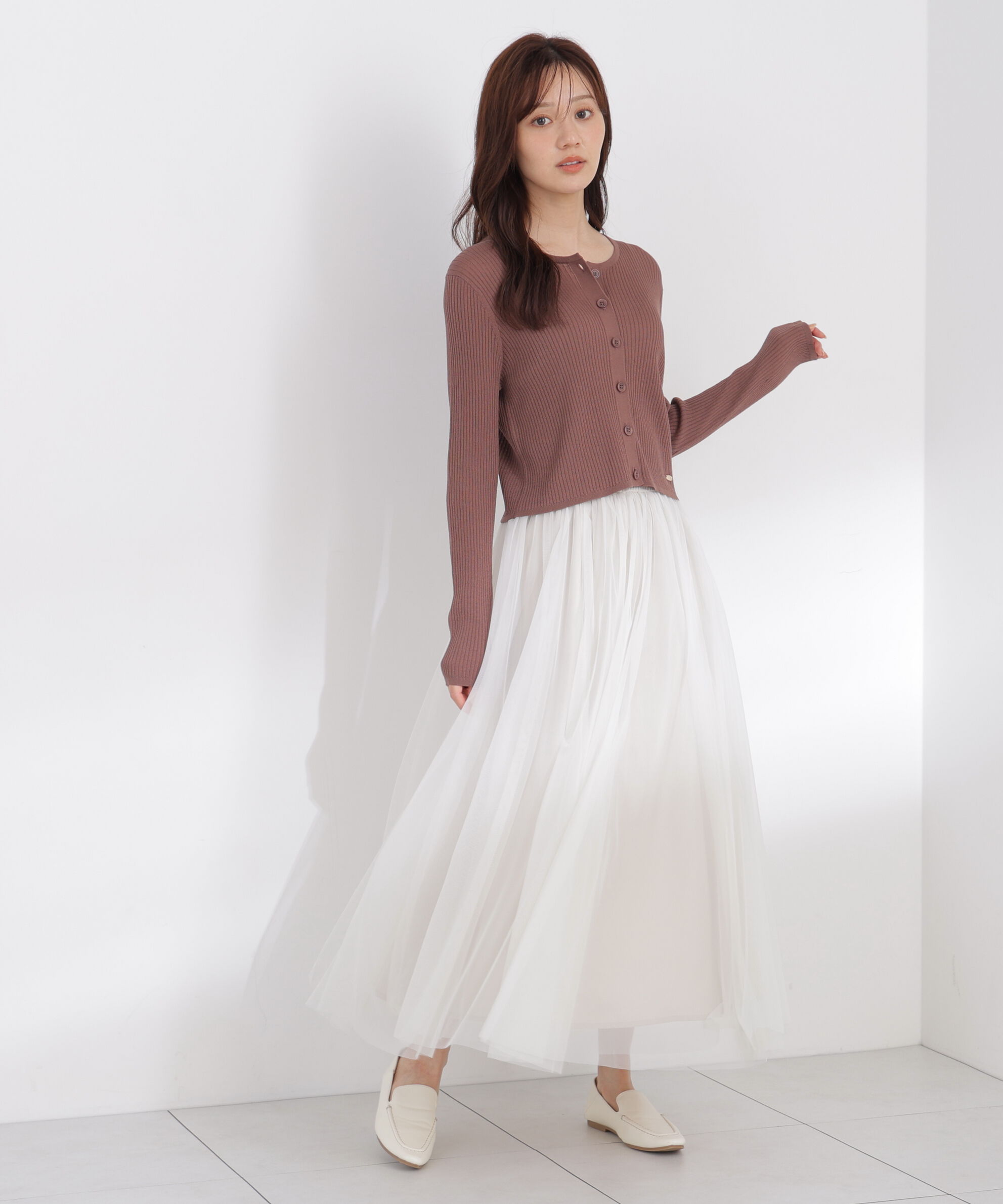 PROPORTION BODY DRESSING「＜EDIT COLOGNE＞リボン付きチュールスカート」|スカート|