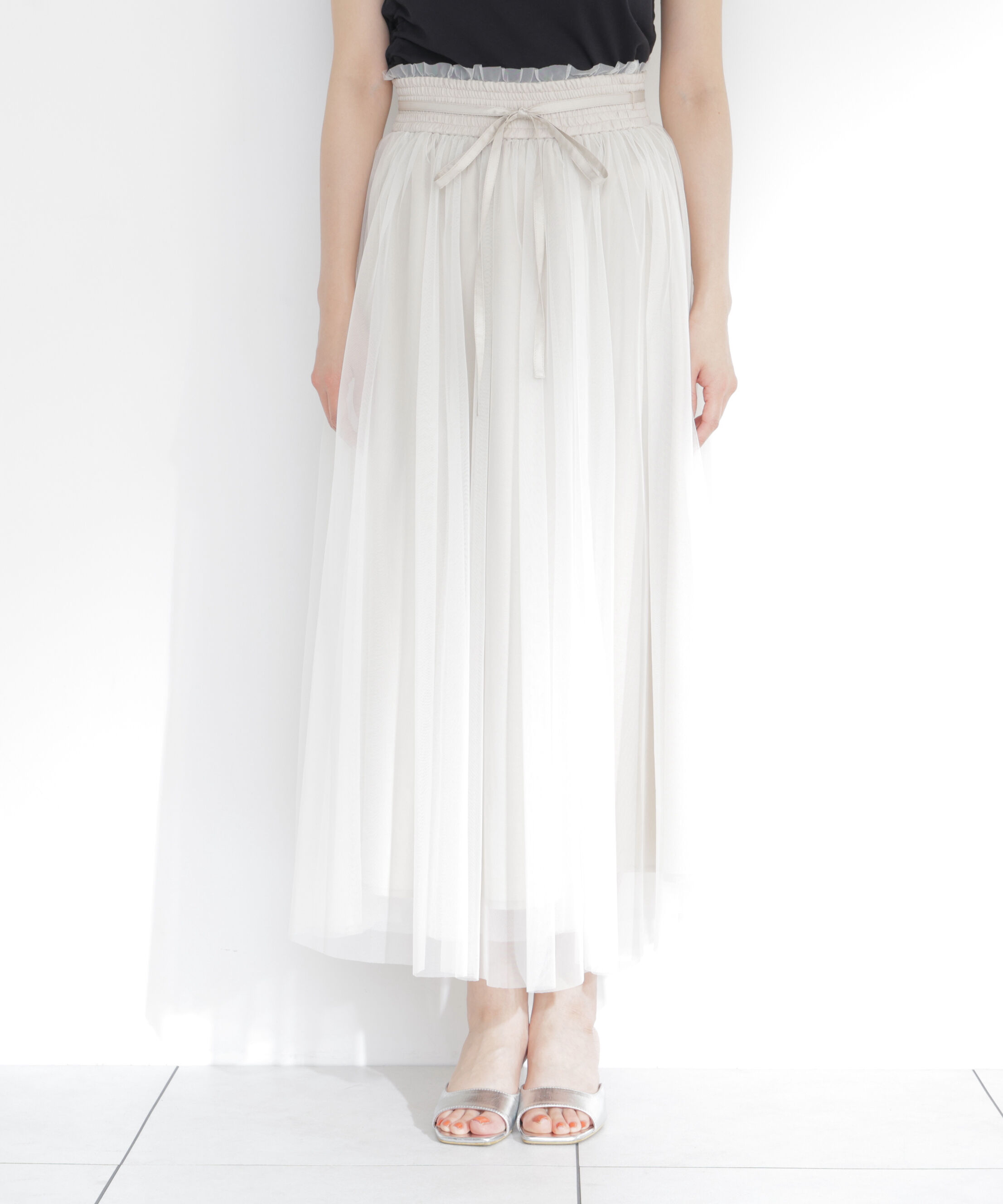 PROPORTION BODY DRESSING「＜EDIT COLOGNE＞リボン付きチュールスカート」|スカート|