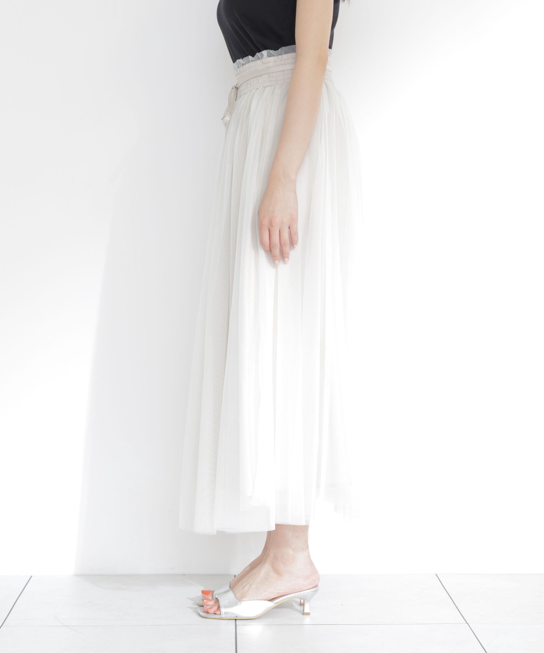 PROPORTION BODY DRESSING「＜EDIT COLOGNE＞リボン付きチュールスカート」|スカート|