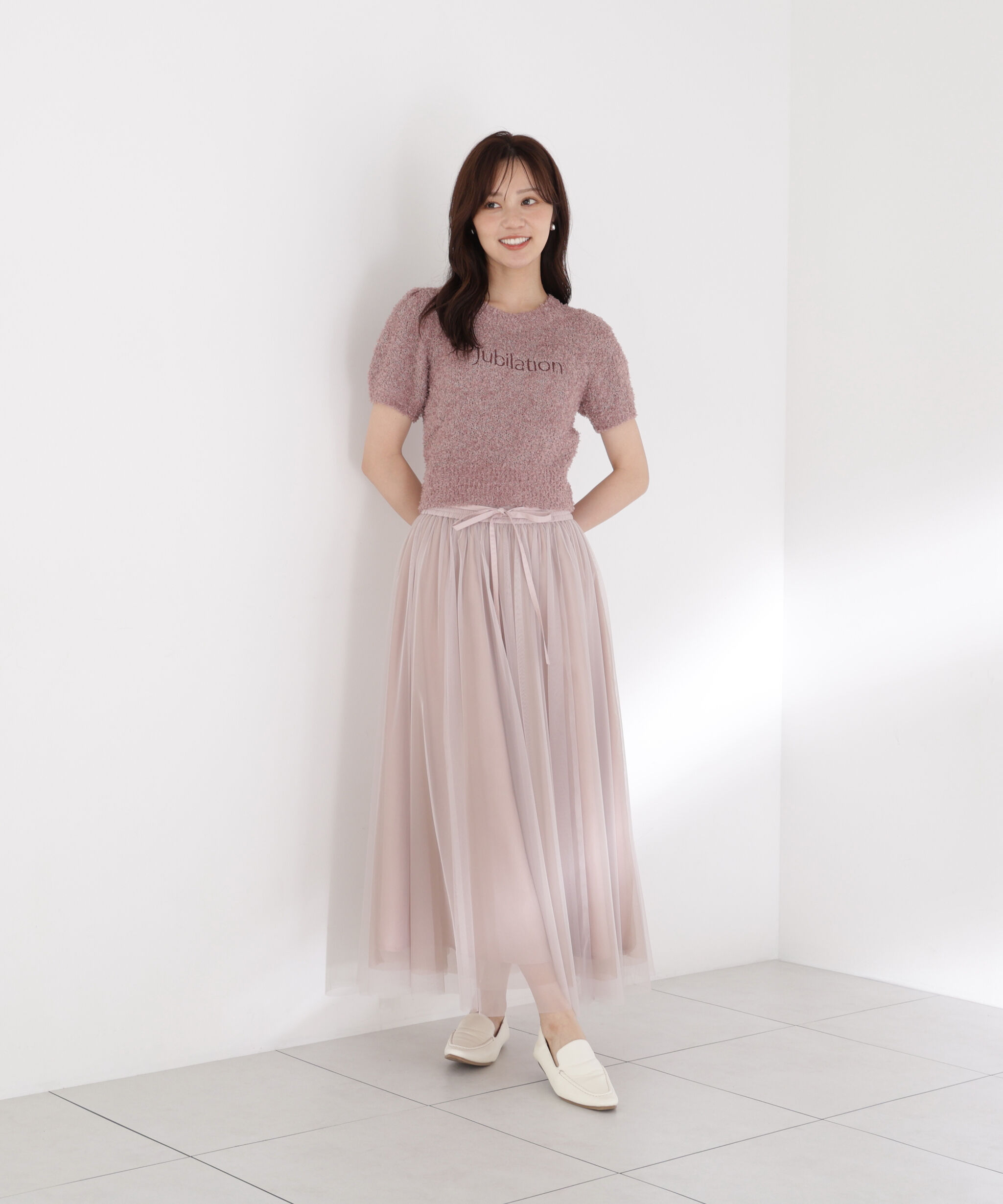 PROPORTION BODY DRESSING「＜EDIT COLOGNE＞リボン付きチュールスカート」|スカート|