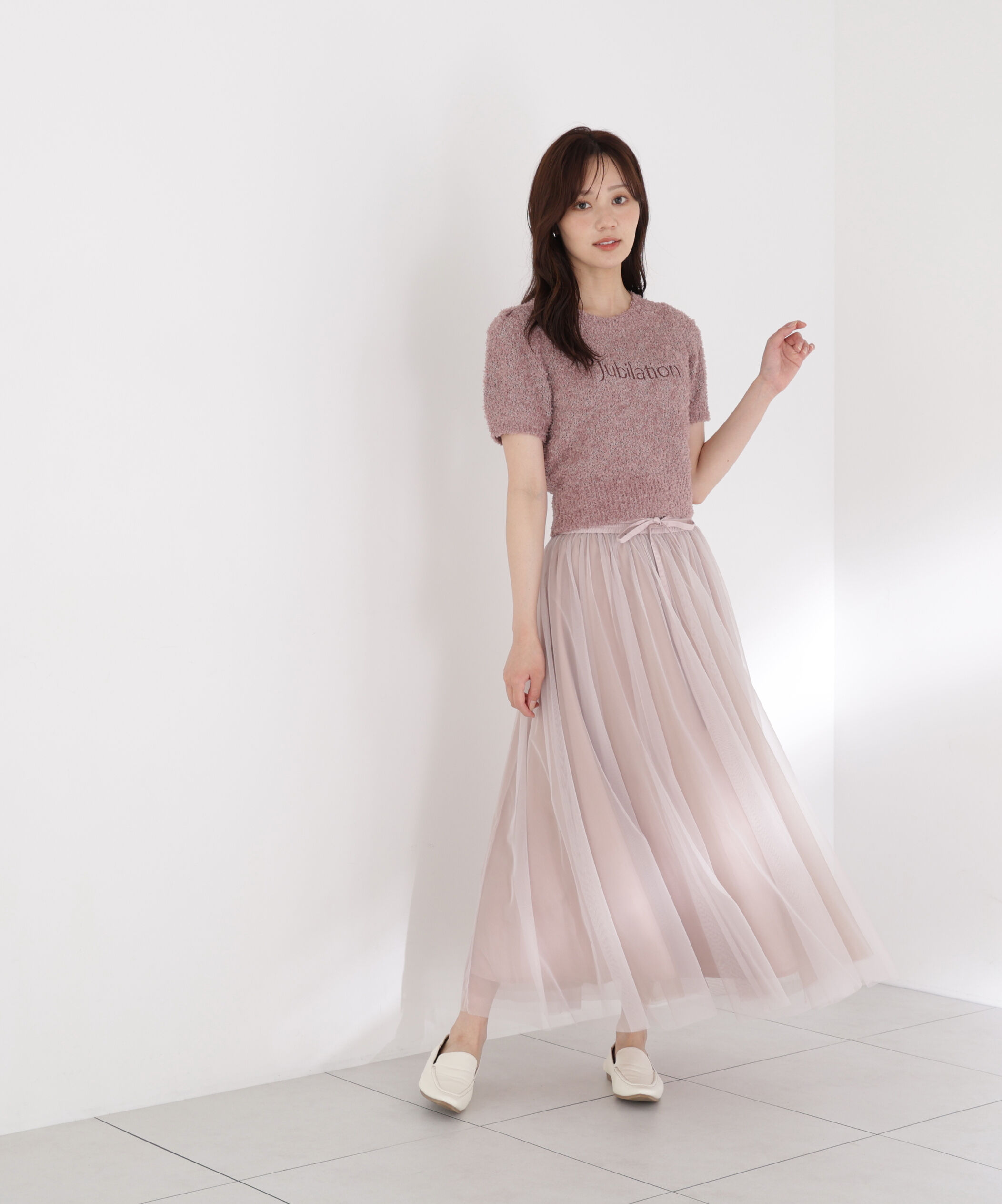 PROPORTION BODY DRESSING「＜EDIT COLOGNE＞リボン付きチュールスカート」|スカート|