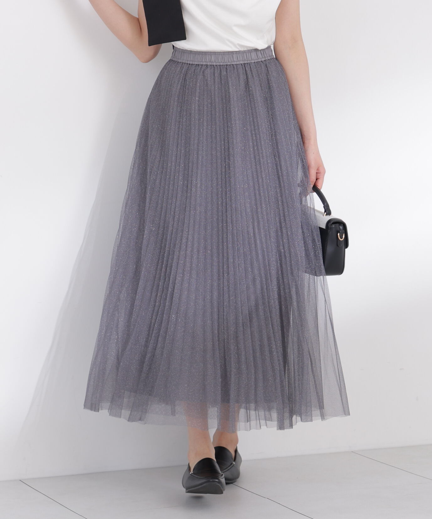PROPORTION BODY DRESSING「＜EDIT COLOGNE＞ラメプリーツスカート」|スカート|